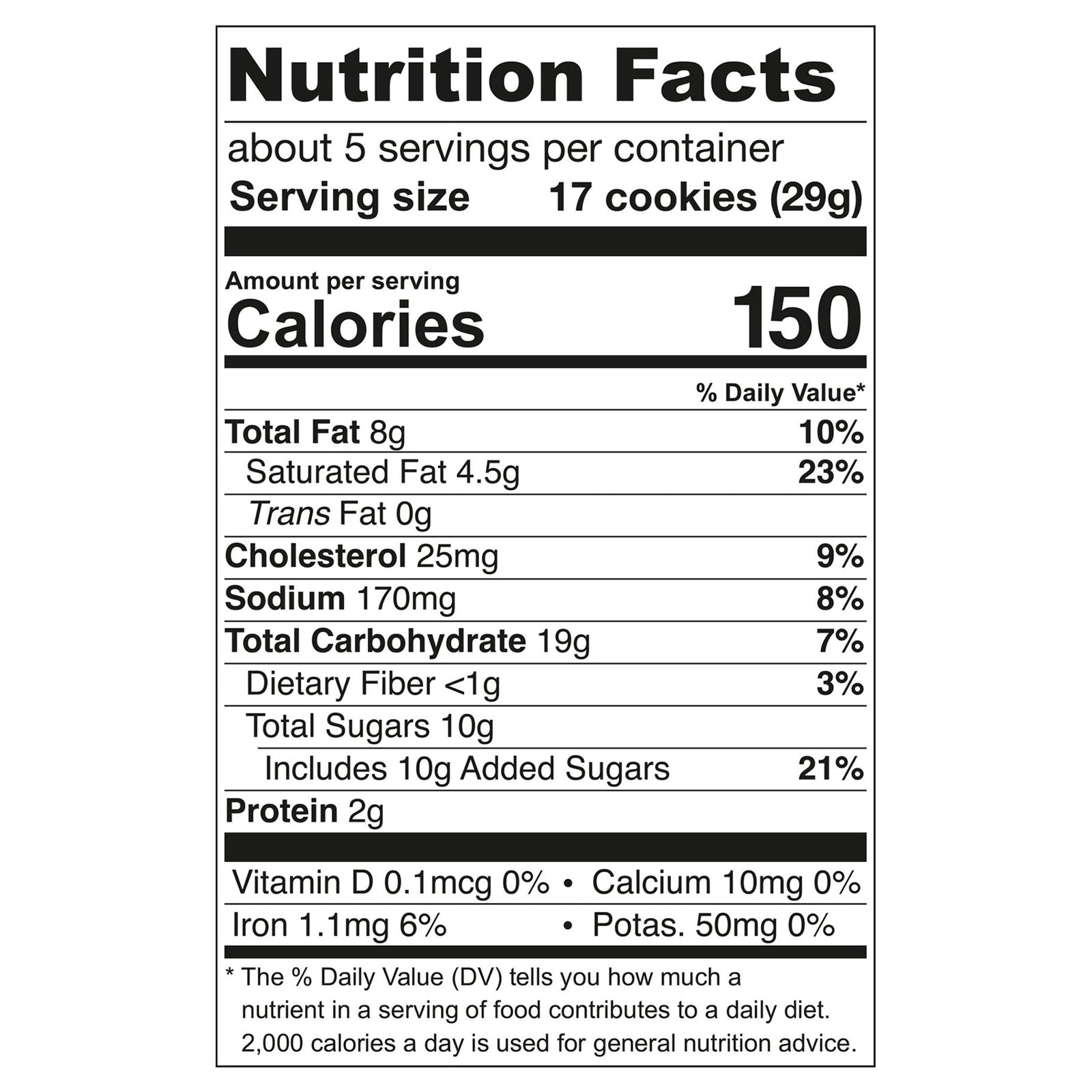 Tate's Bake Shop - Cookie Tny Chocolate Chip - CS of 6-5.5 OZ