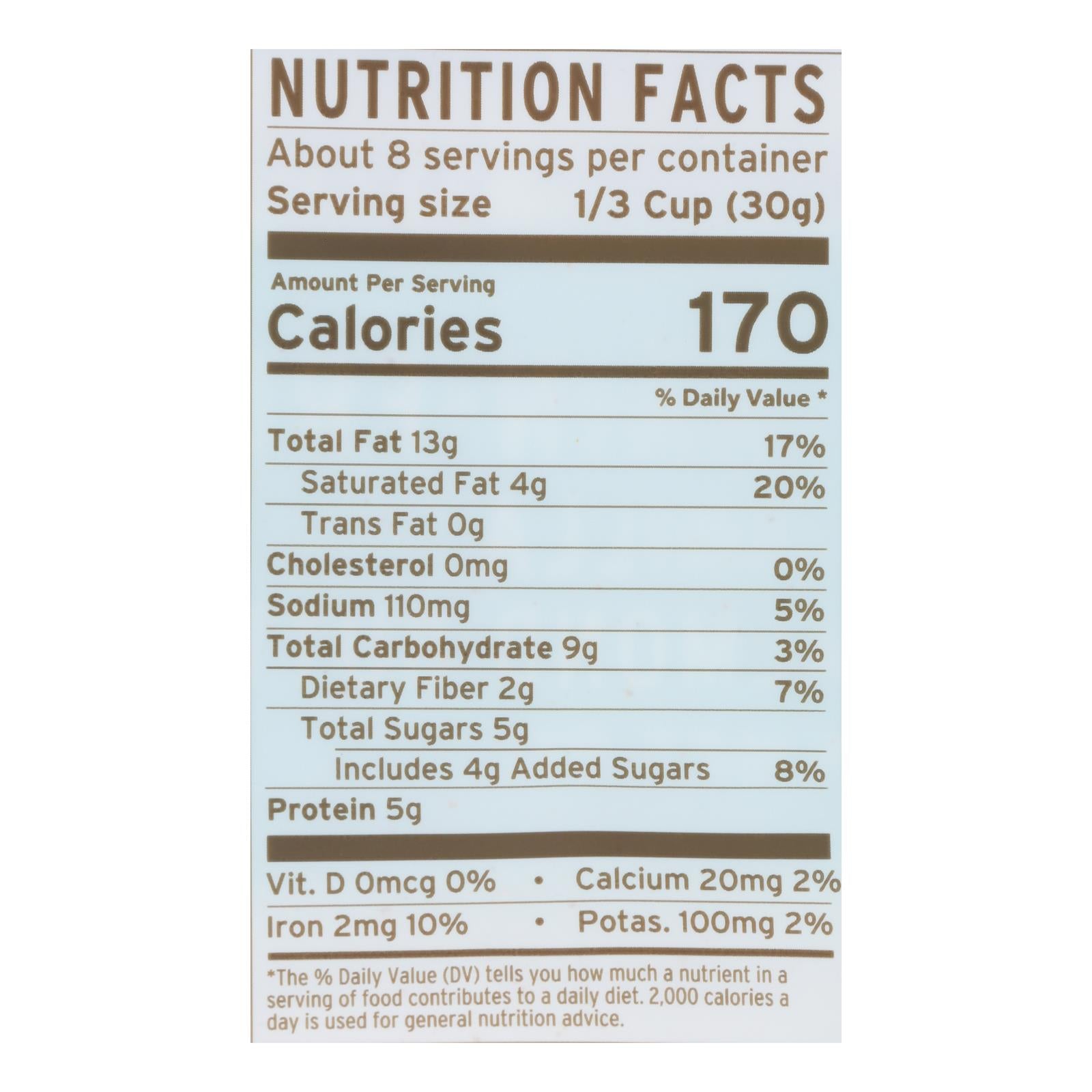 Purely Elizabeth - Gran Gluten Free Vanilla Almnd Butter - Case of 6 - 8 OZ