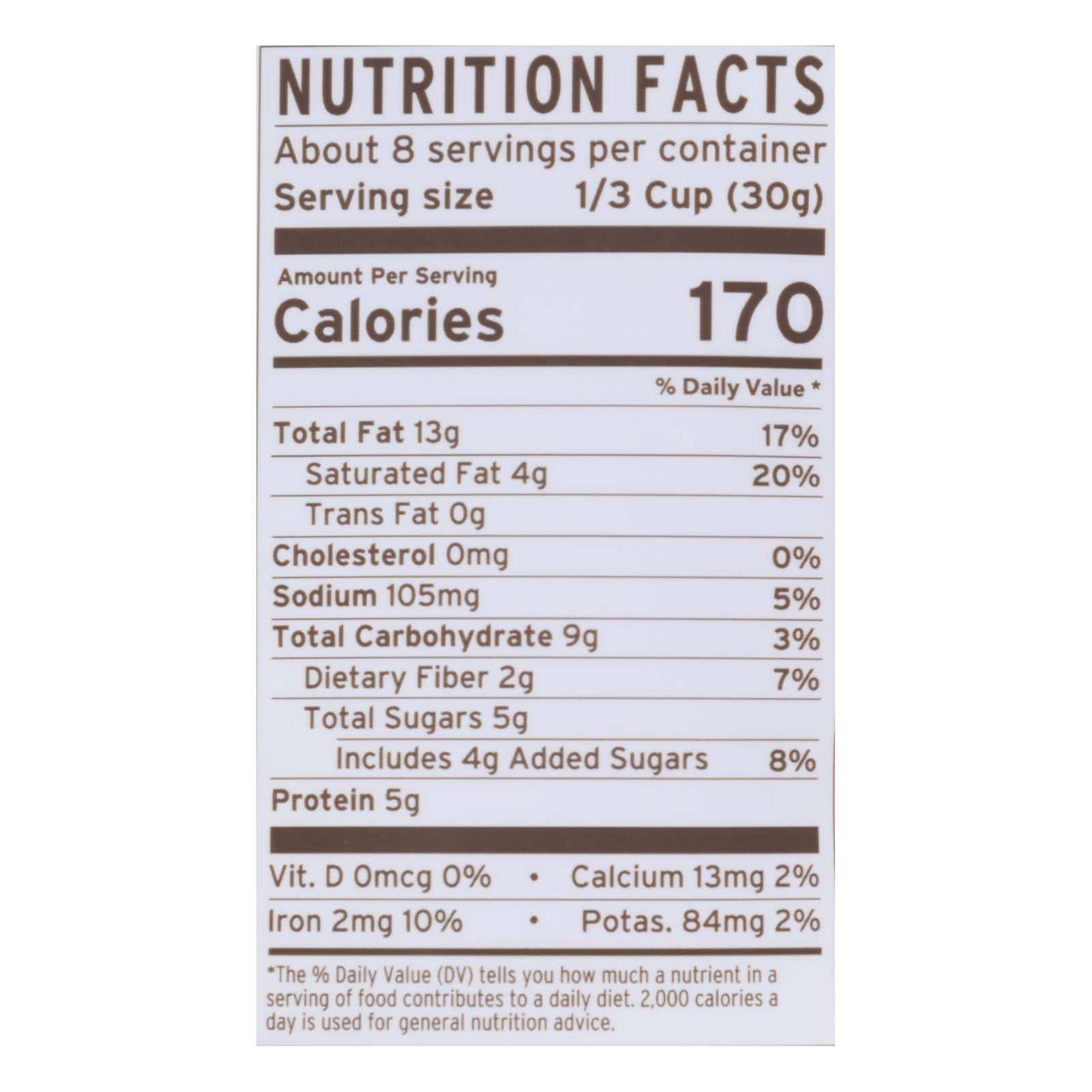 Purely Elizabeth - Gran Gluten Free Cinnamon Peanut Butter - Case of 6 - 8 OZ