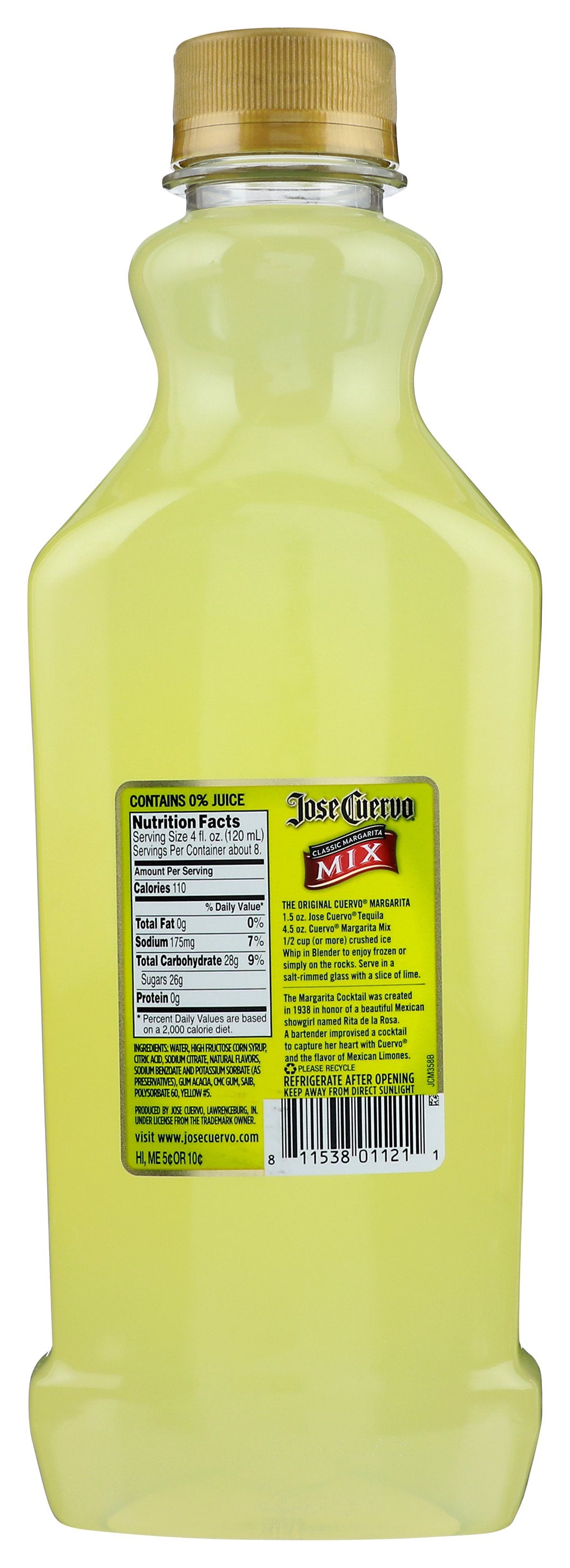 JOSE CUERVO MIX MARGARITA - Case of 6 [JOSE CUERVO - CLASSIC MARGARITA MIX - 33.8 FLUID OUNCE - 1 LT]