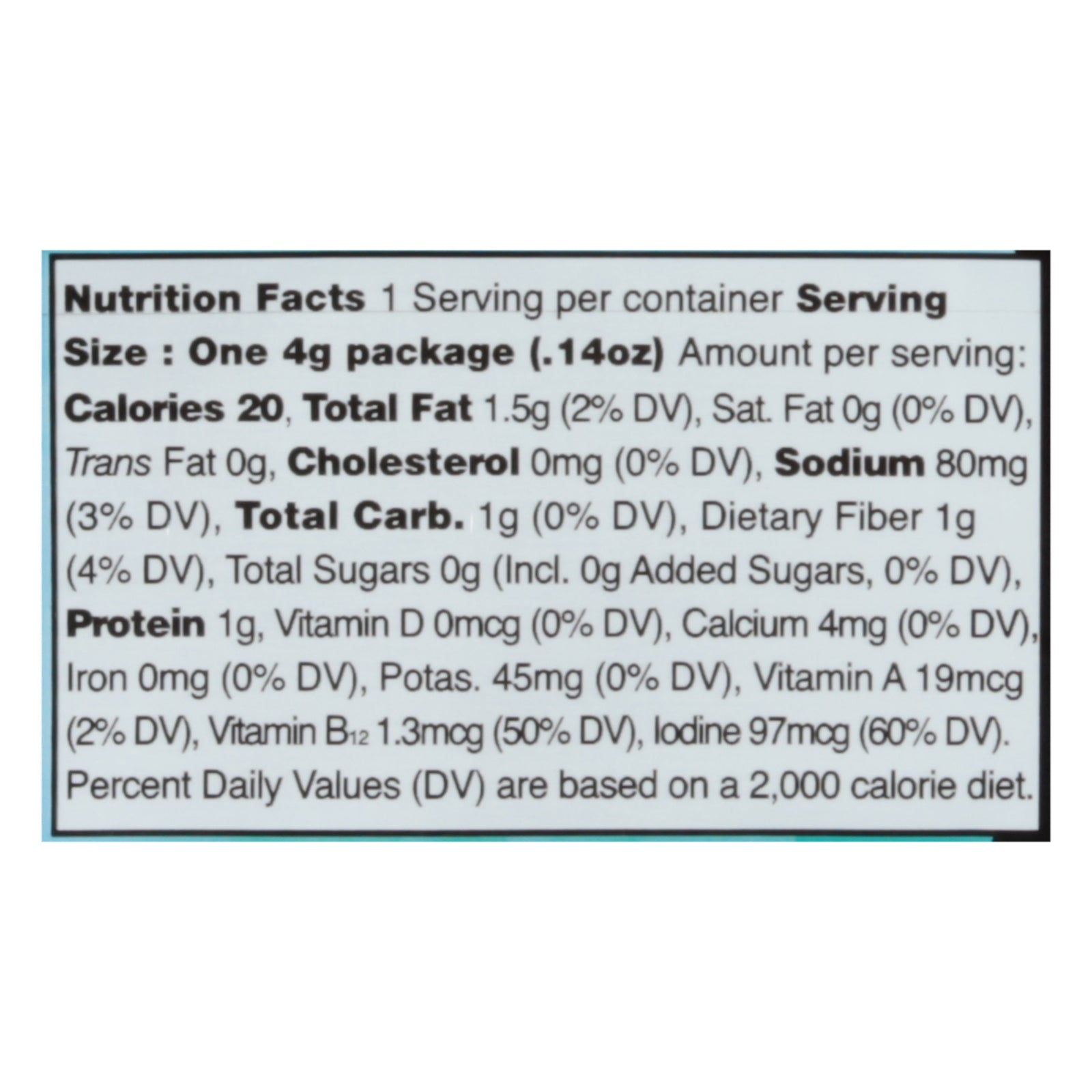 Ocean's Halo - Seawd Og2 S/salt Snack - CS of 20-.14 OZ
