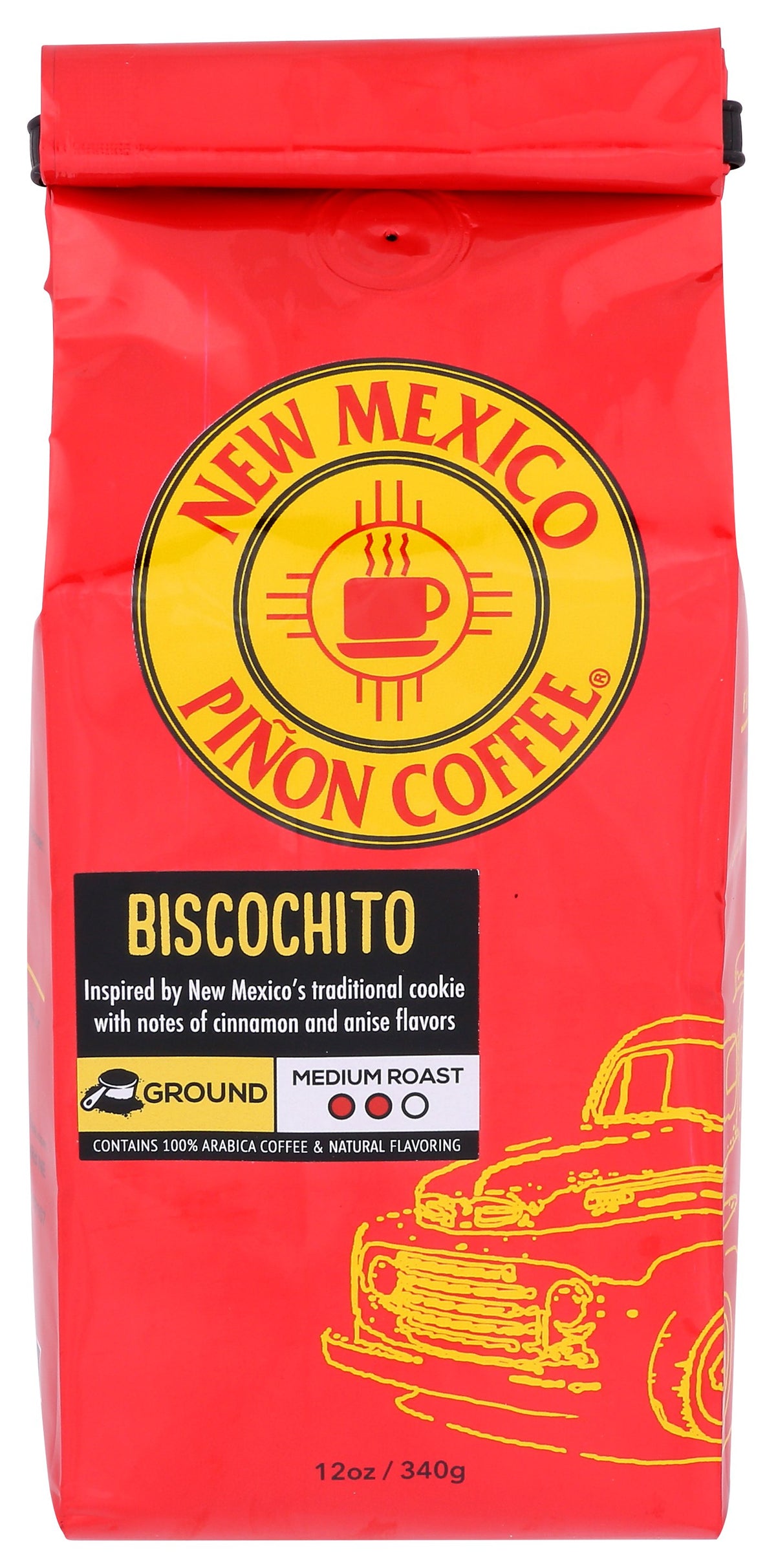 NEW MEXICO PINON COFFEE COFFEE GRND BISCOCHIT - Case of 6
