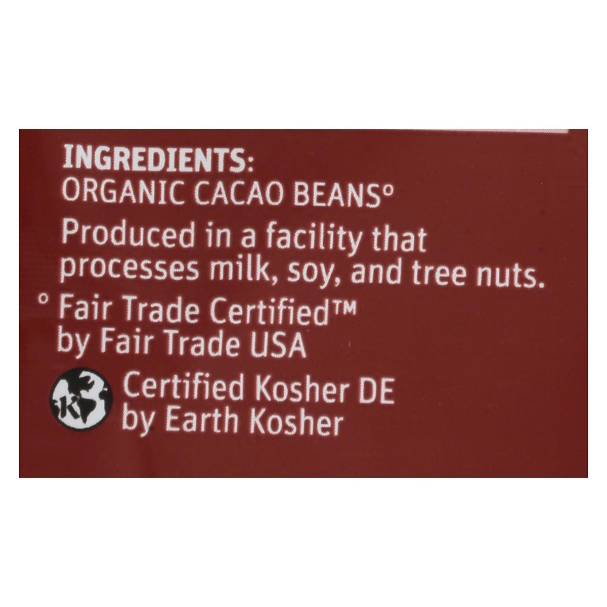 Tcho Chocolate Unsweetened 99% Organic Baking Pieces  - Case of 6 - 8 OZ