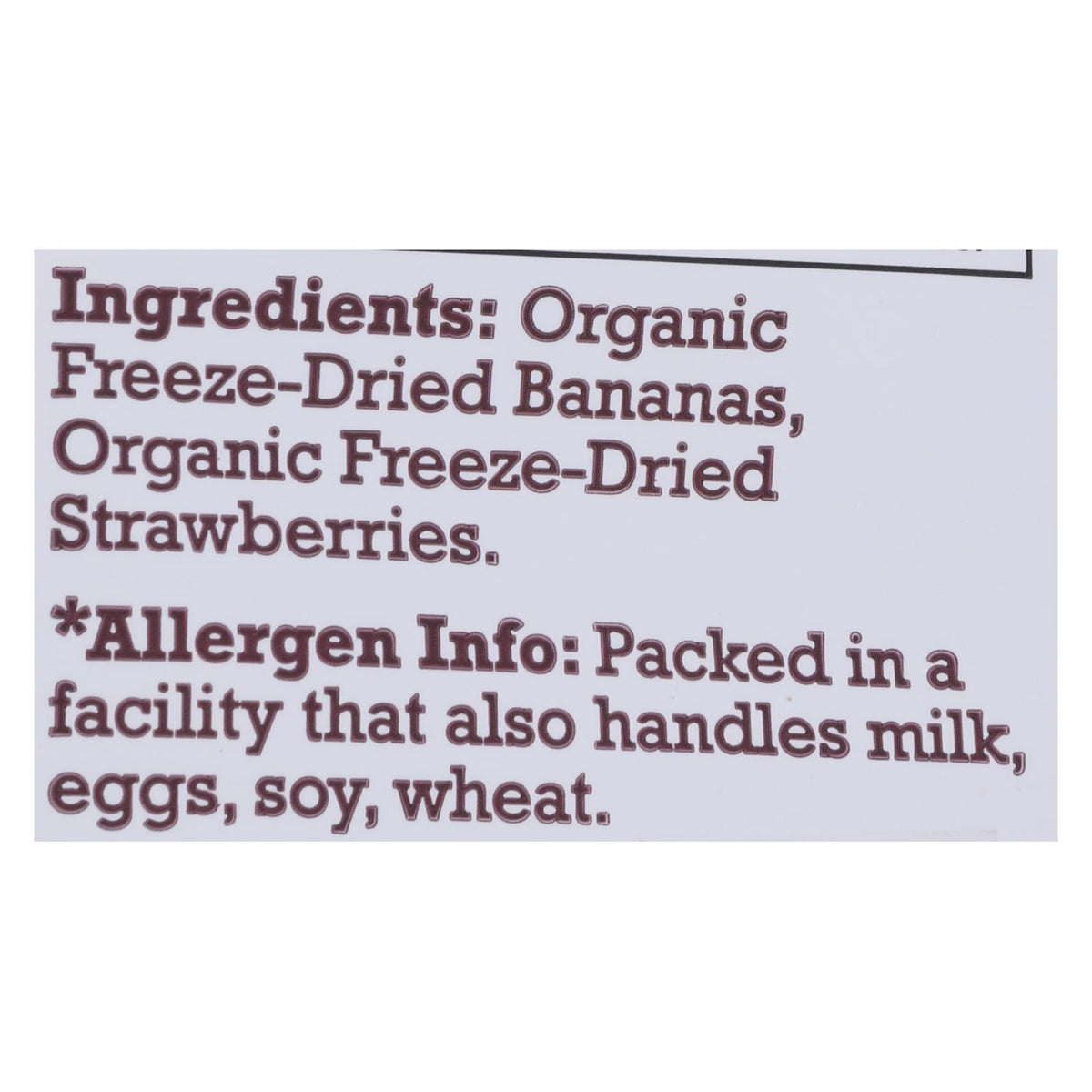 Natierra Freeze Dried - Bananas and Strawberries - Case of 12 - 1.8 oz.