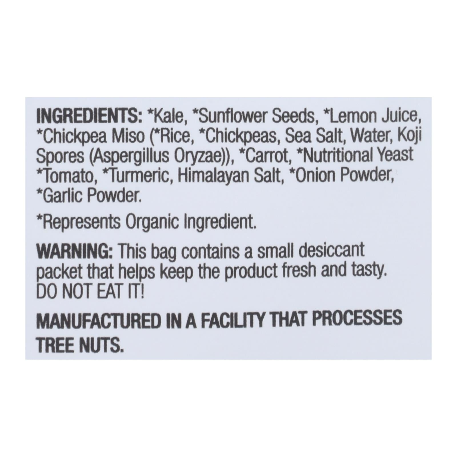 Brad's Plant Based - Crunchy Kale - Cheeze It Up - Case of 12 - 2 oz.