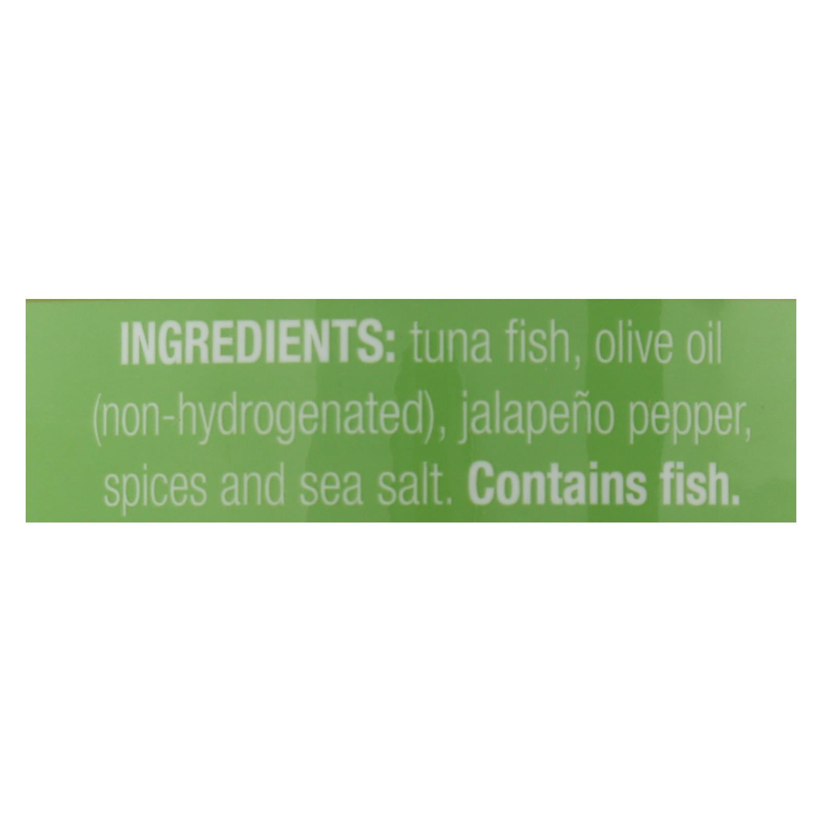 Tonnino Tuna Fillets - Jalapeno Olive Oil - Case Of 6 - 6.7 Oz.