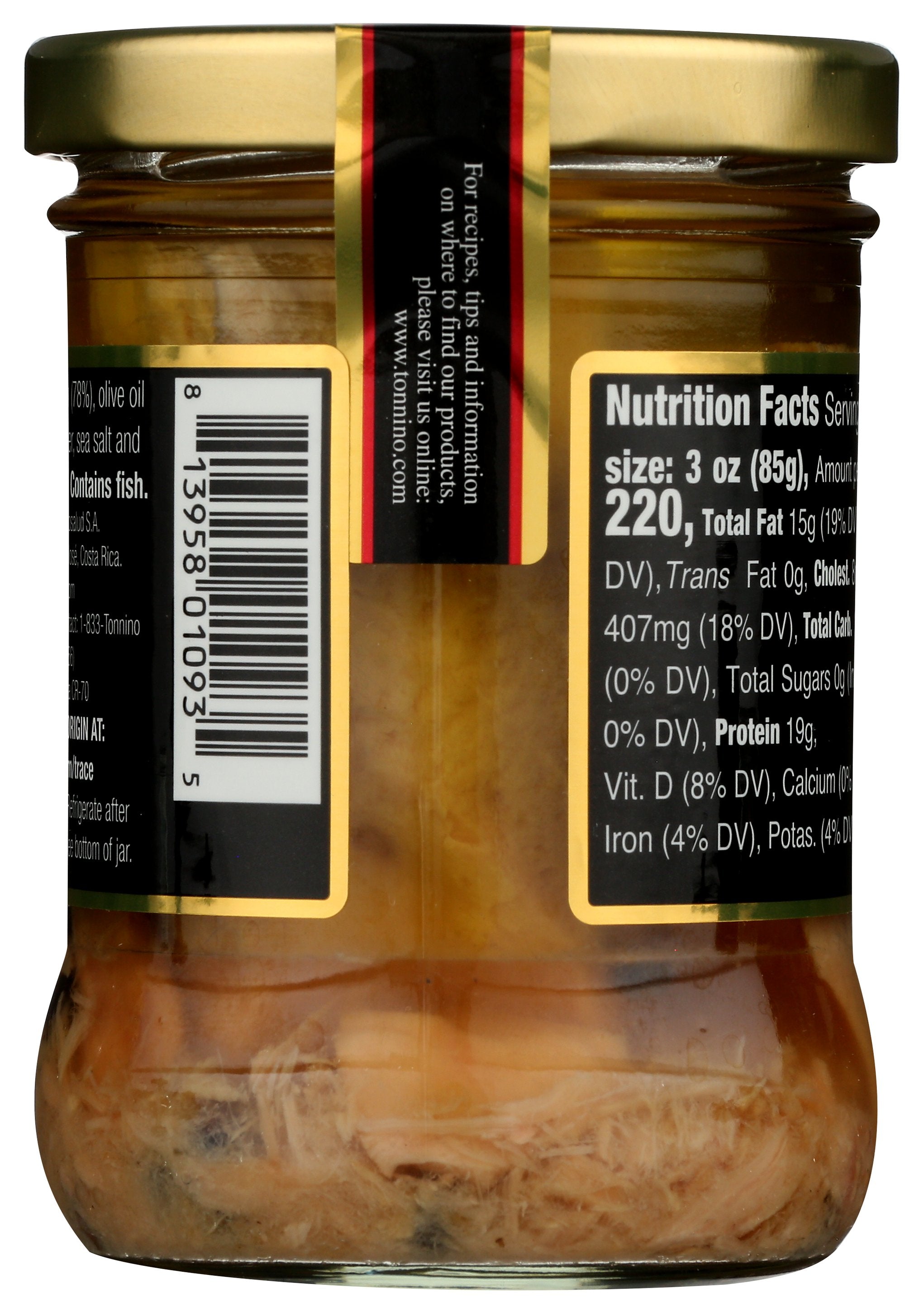 TONNINO TUNA FLT OOIL BLK PPR FAD - Case of 6