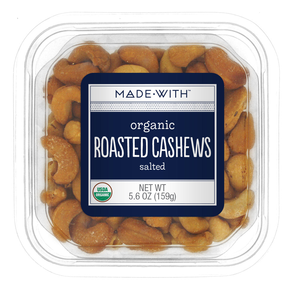 Made With Nut Cashew Roasted & Salted Tub Organic - Pack of 12 - 5.6 oz
