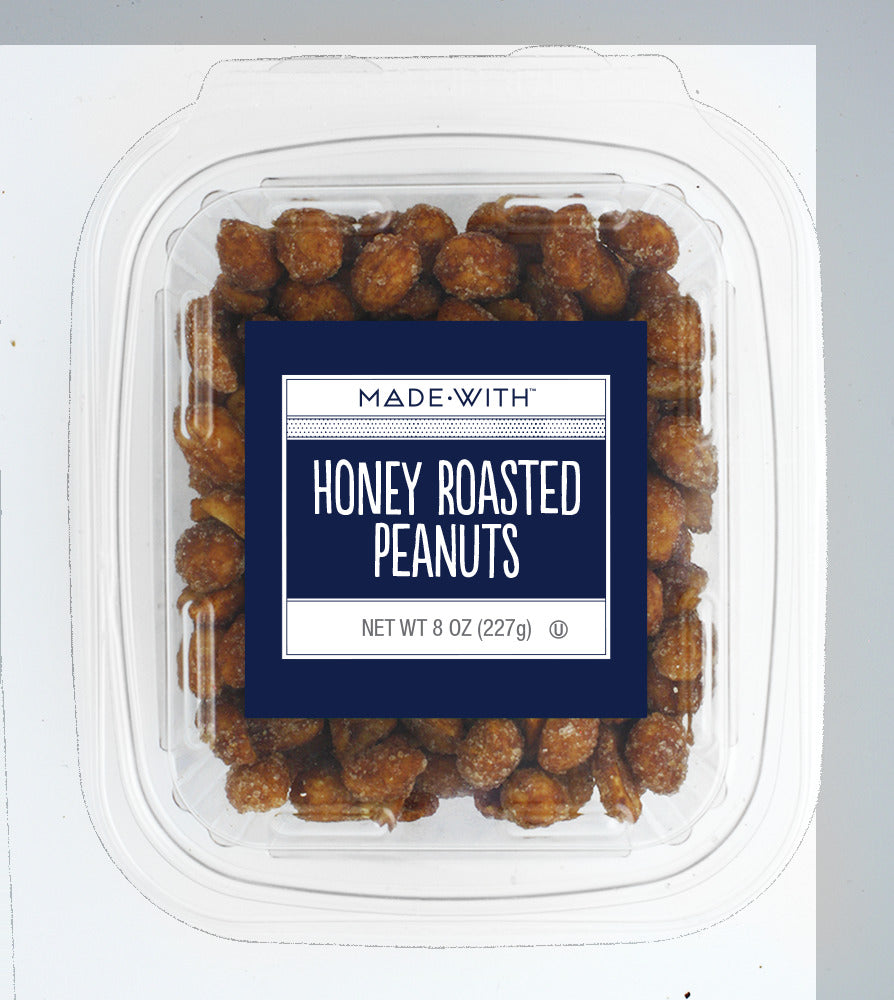 Made With Nut Peanut Honey Roasted Tub - Pack of 12 - 8 oz