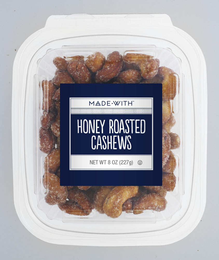 Made With Nut Cashew Honey Roast Tub - Pack of 12 - 8 OZ