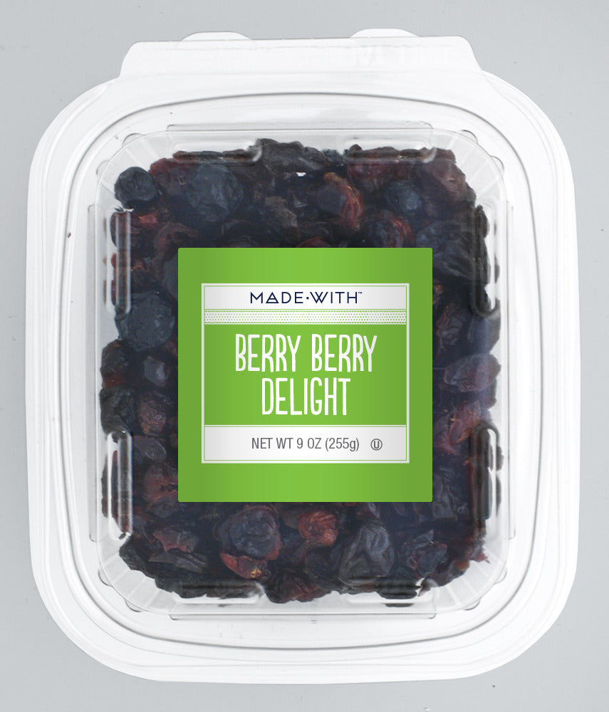 Made with Snack Berry Berry Delight Tub - Pack of 12 - 9 OZ