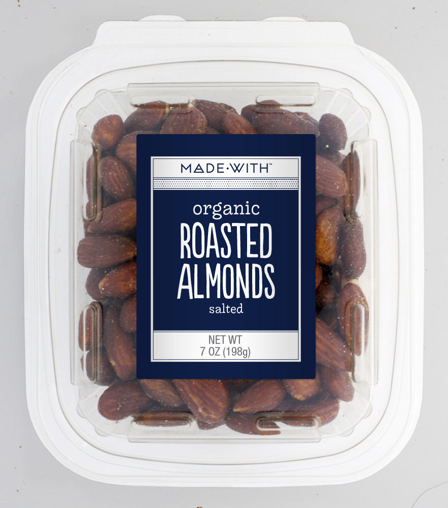 Made With Nut Almond Roasted Salted Tub Organic - Pack of 12 - 7 OZ