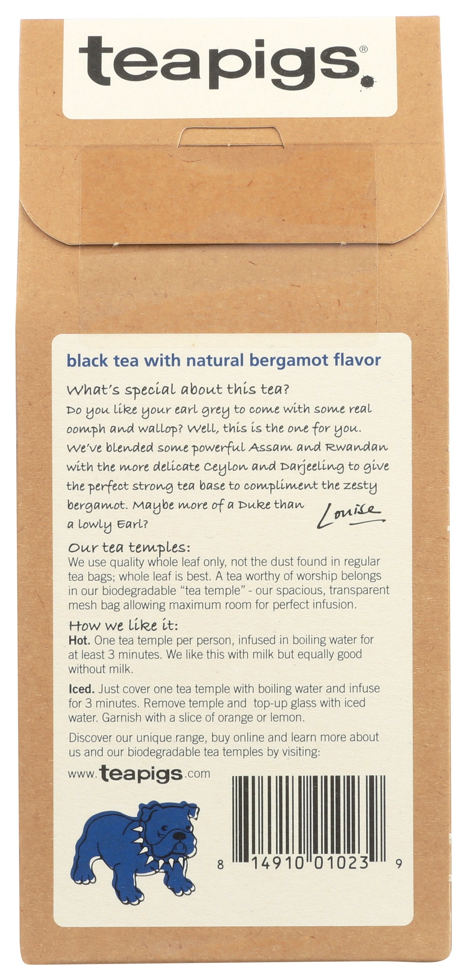 TEAPIGS TEA EARL GREY STRONG - Case of 6