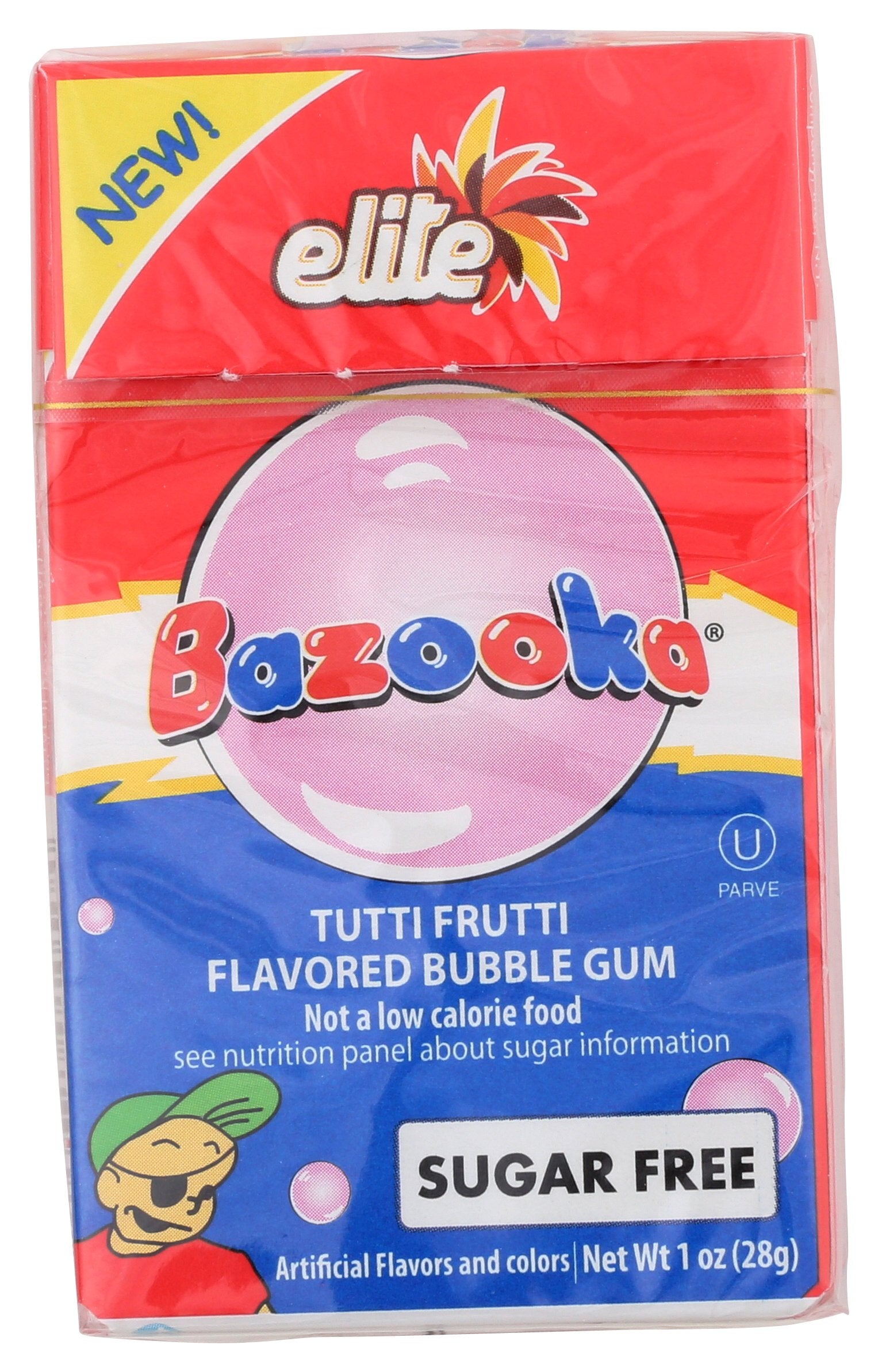 ELITE GUM SF BAZOOKA TUTTI FRUTTI - Case of 16