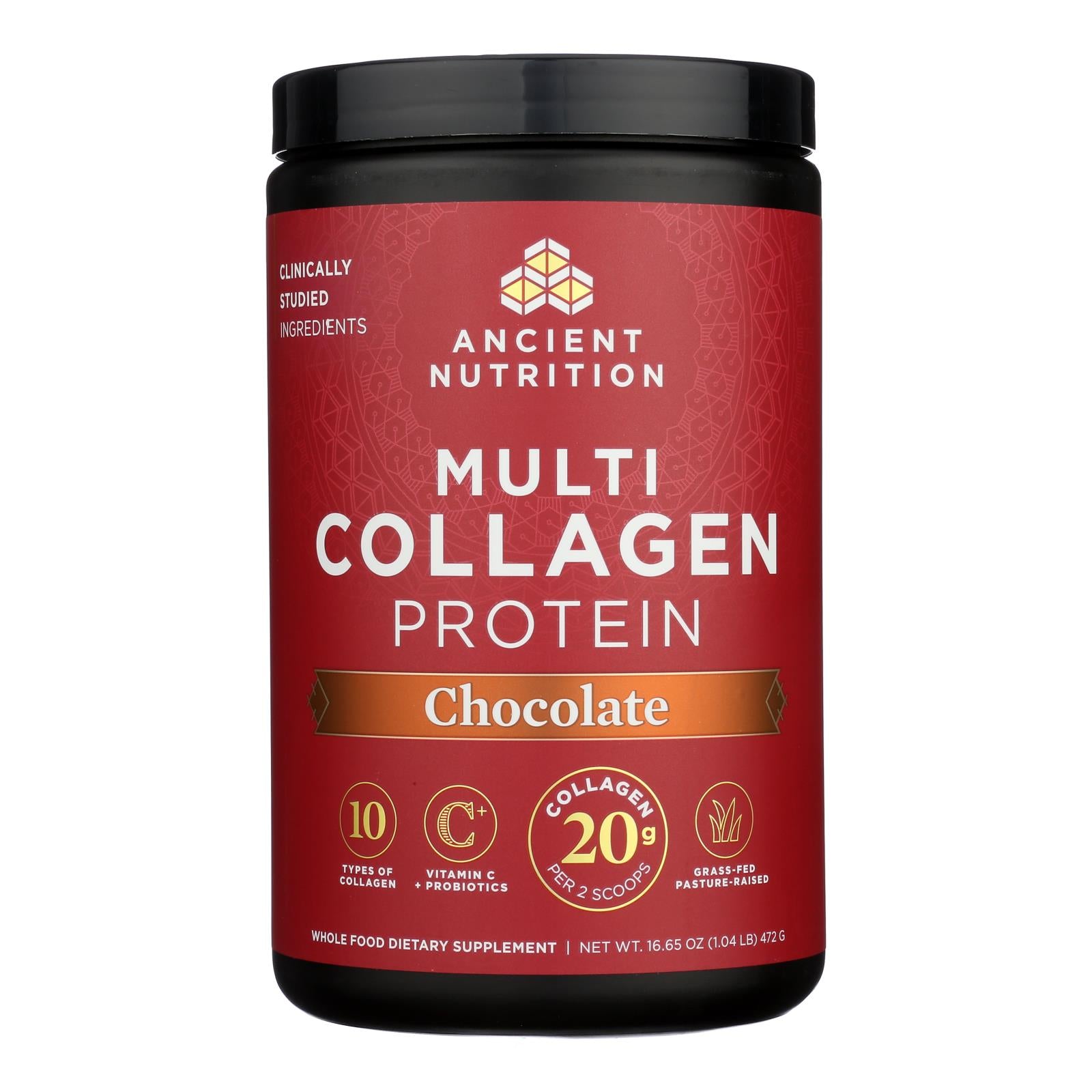 Ancient Nutrition - Mlti Collagen Protein Choco - 1 Each 1-16.65 OZ