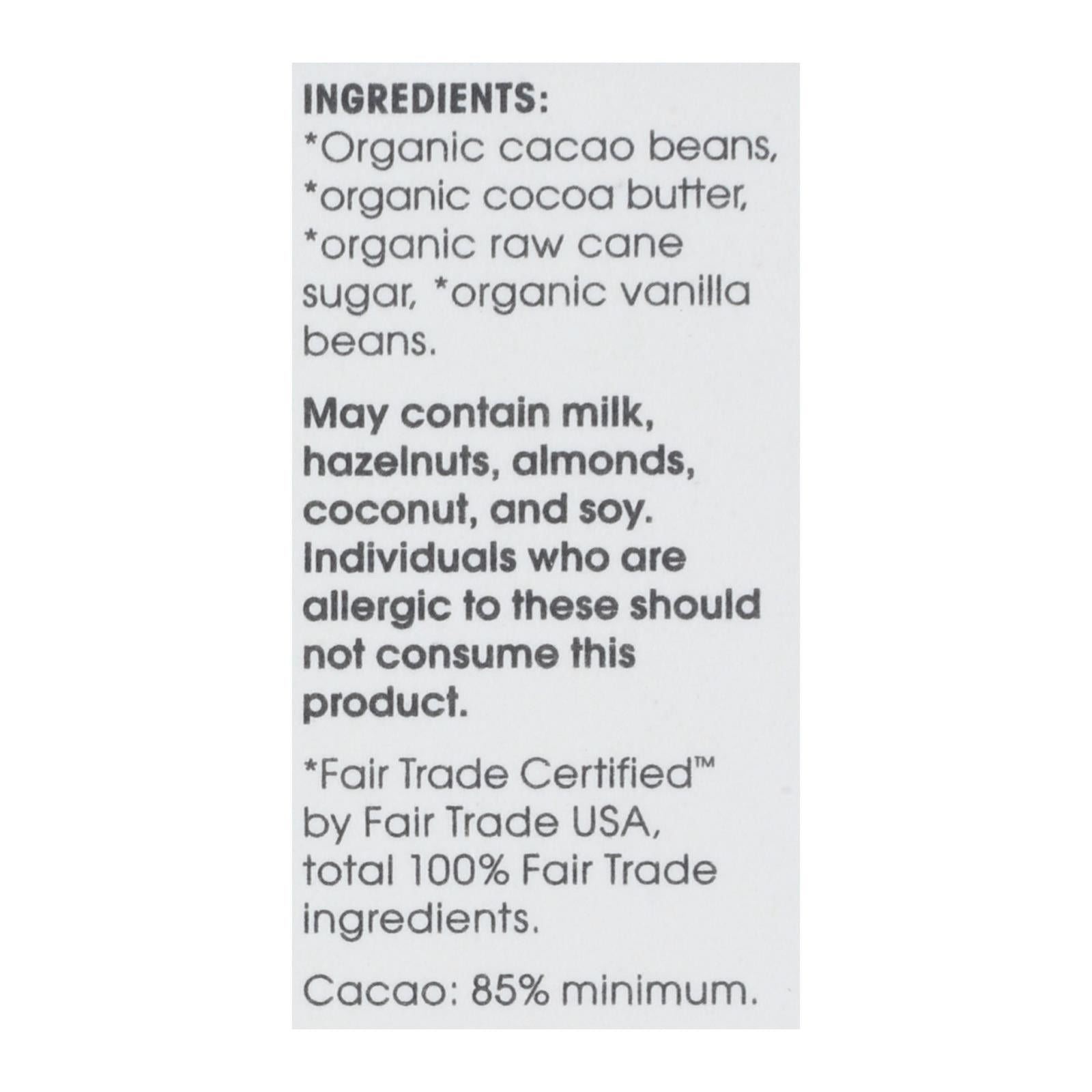 Alter Eco Americas Organic Chocolate Bar - Dark Blackout - 2.82 oz Bars - Case of 12