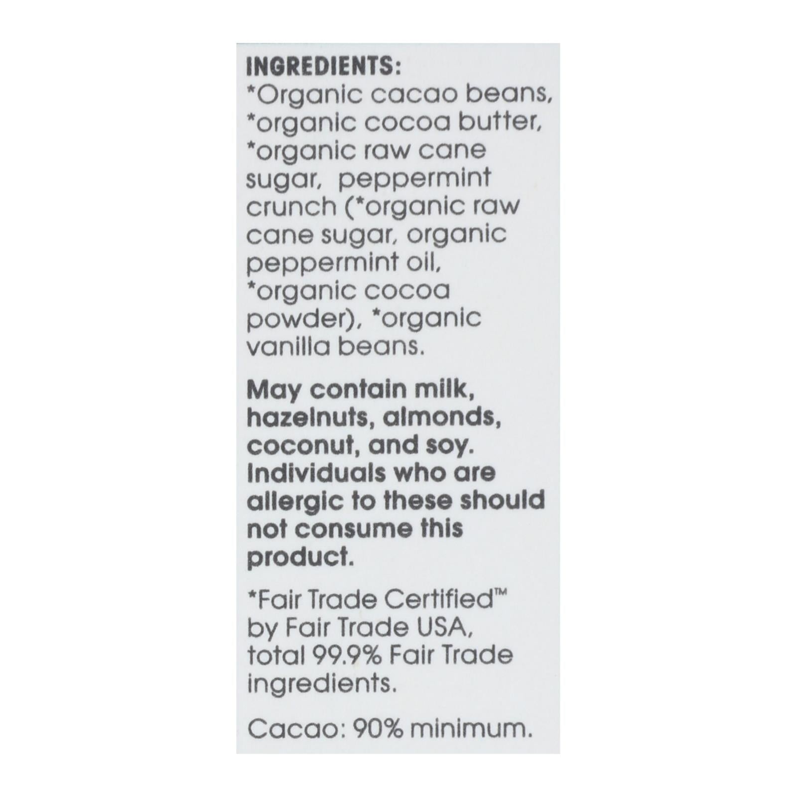 Alter Eco Americas - Chocolate Dp Dark Crisp Mint - Case of 12 - 2.65 OZ