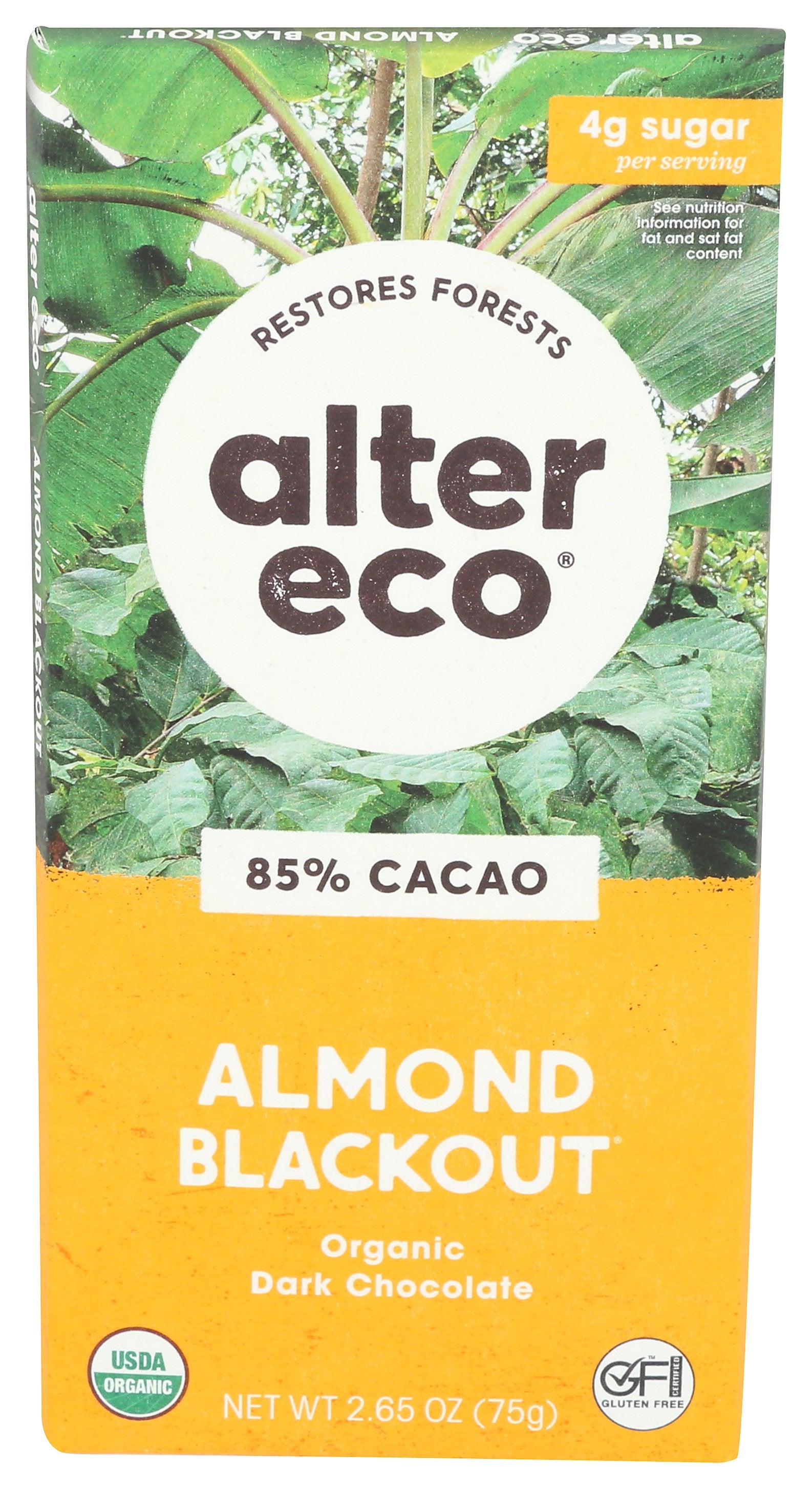 ALTER ECO BAR CHOC BLKOUT ALMOND - Case of 12