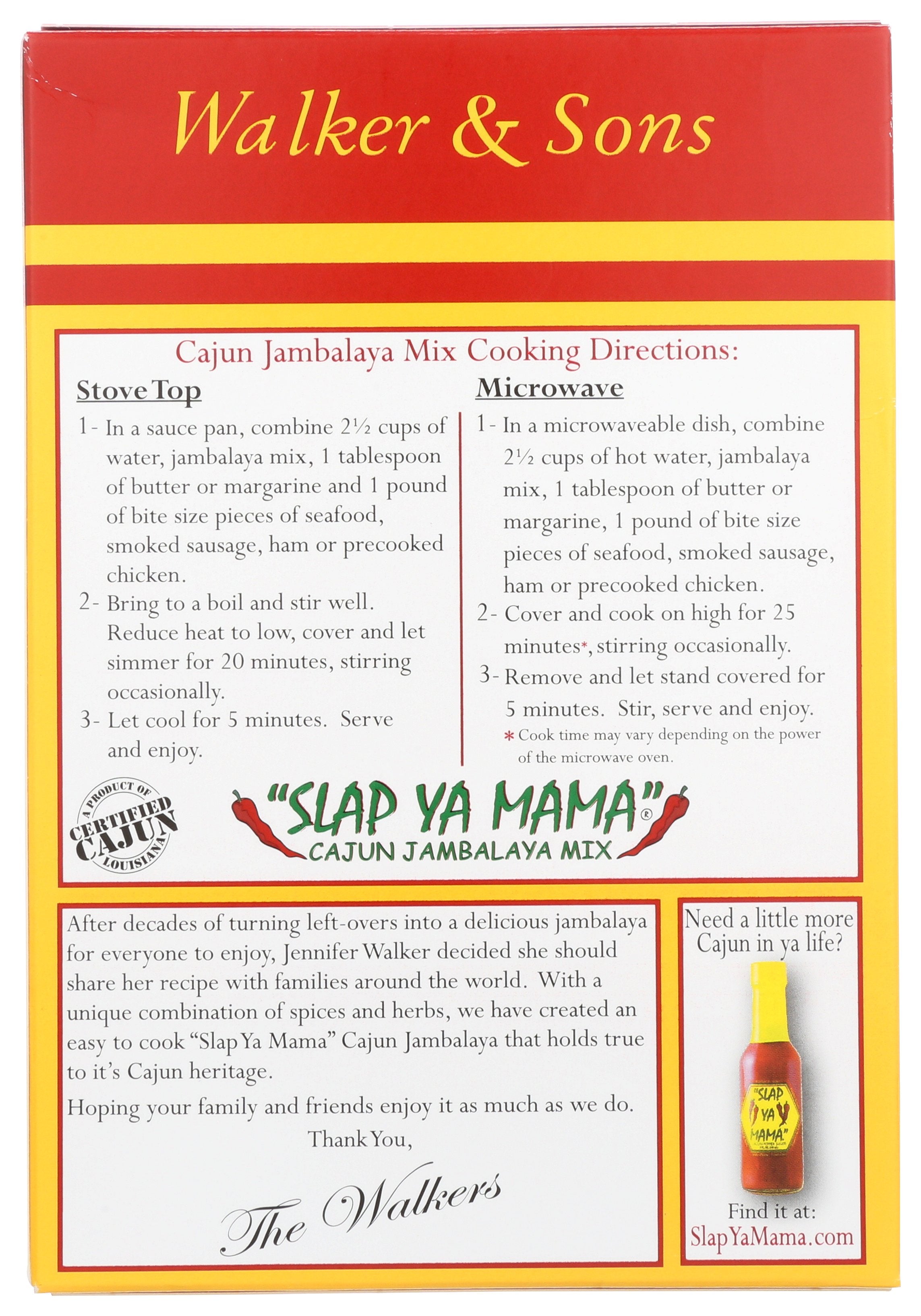 SLAP YA MAMA MIX JAMBALAYA CAJUN - Case of 12