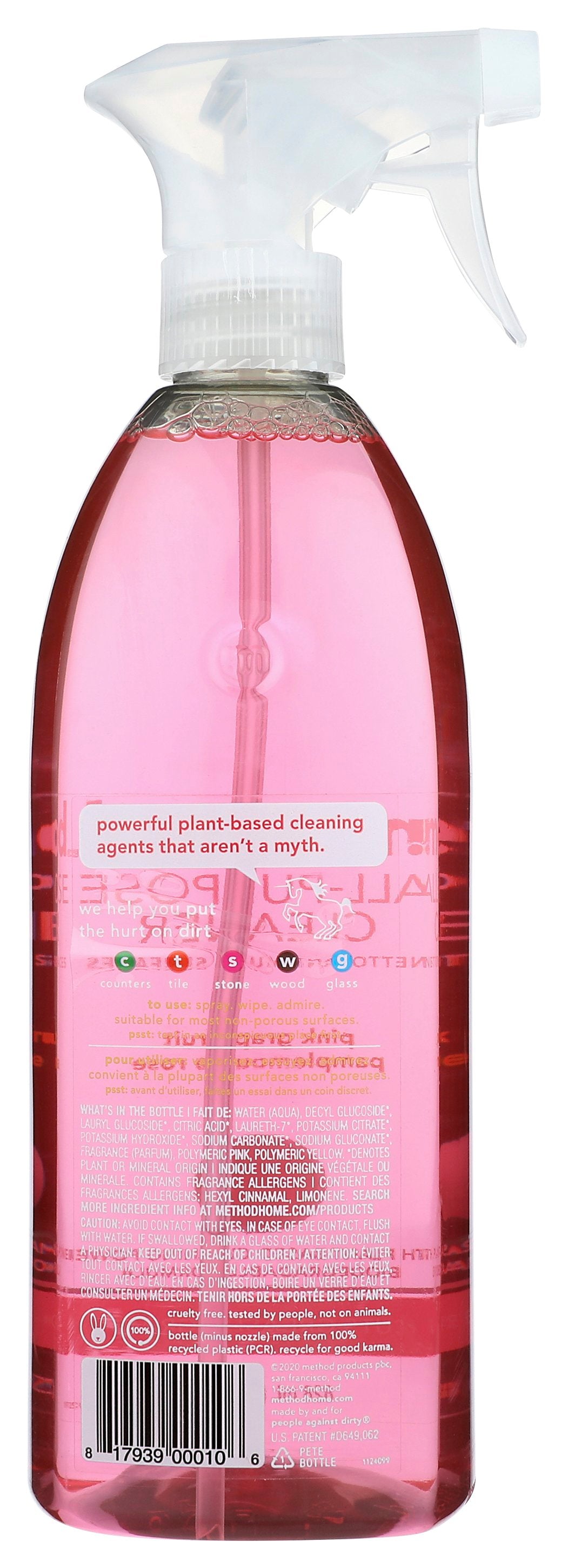 METHOD HOME CARE CLEANER SPRY ALPRPS PNKGRPFR