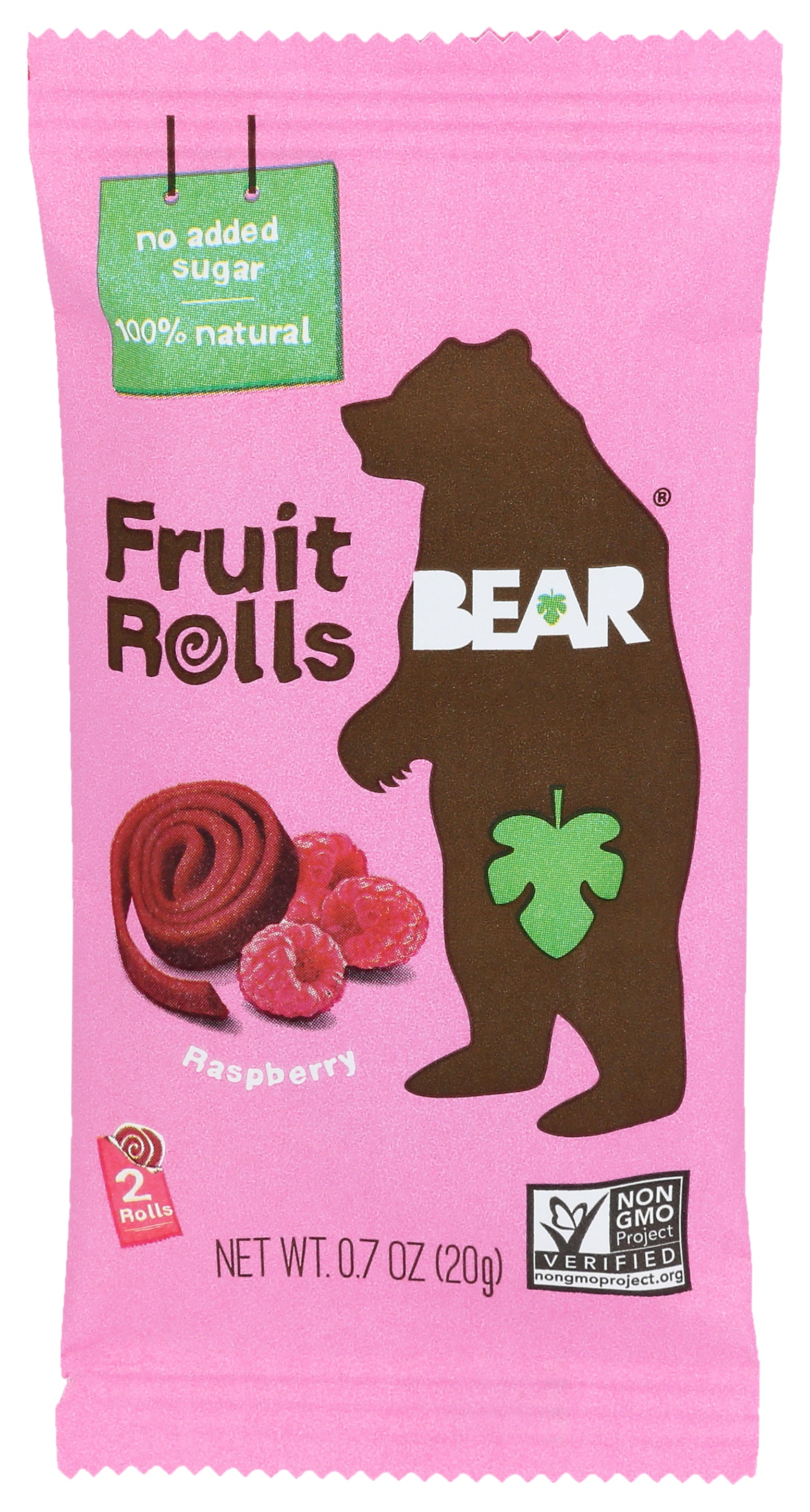 Bear Raspberry Fruit Rolls 2 ea - Case of 18