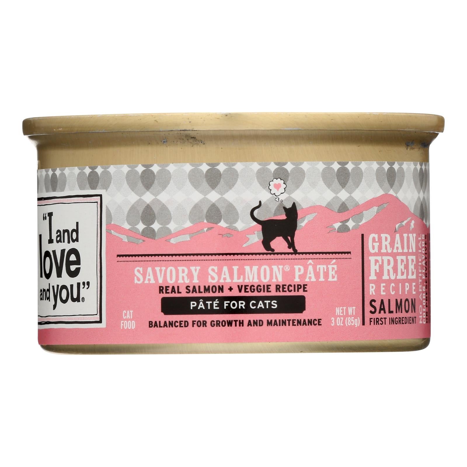 I And Love And You Cat Canned Food Savory Salmon Recipe  - Case of 24 - 3 OZ