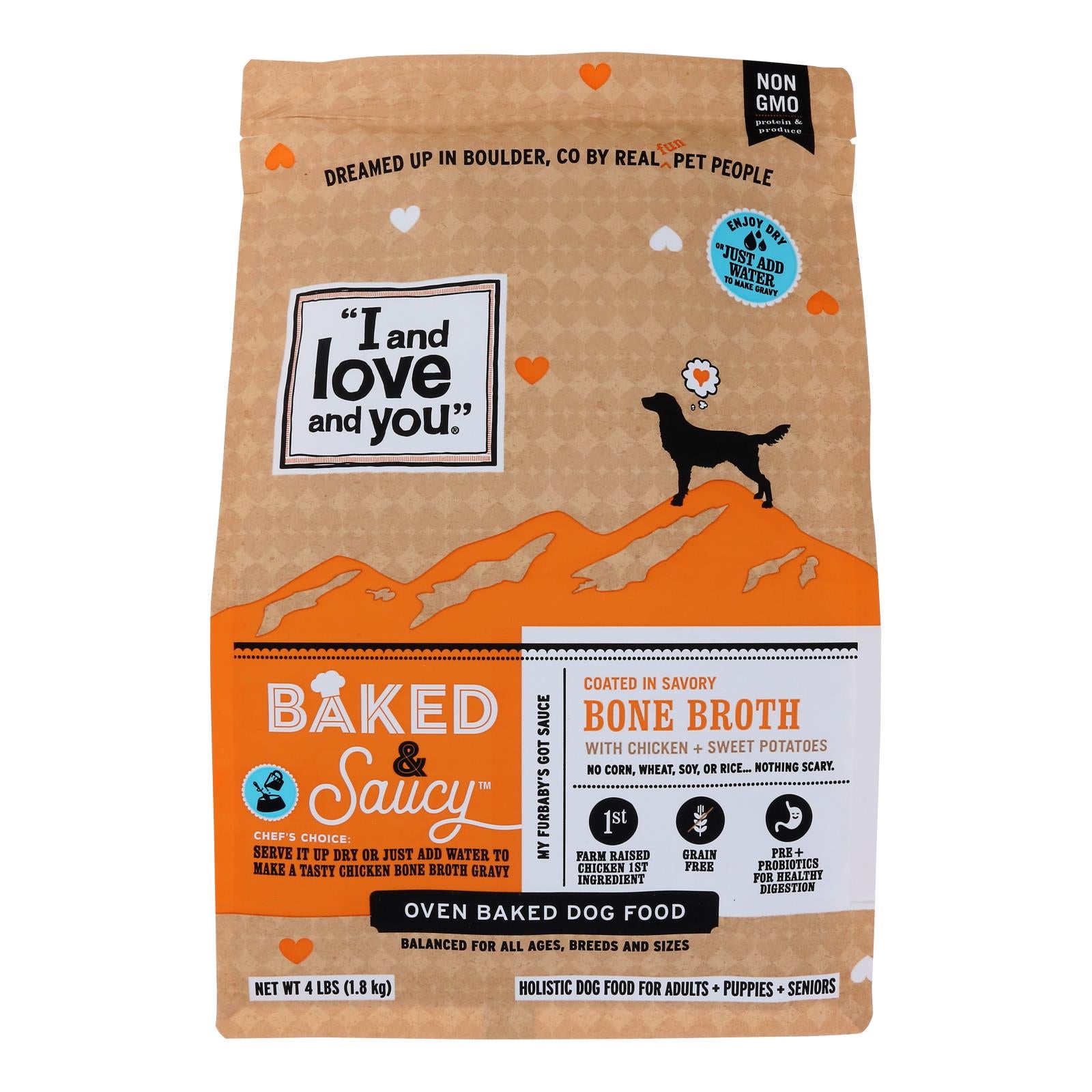 I And Love And You - Dog Food Chkn & Sweet Pot - CS of 4-4 LB