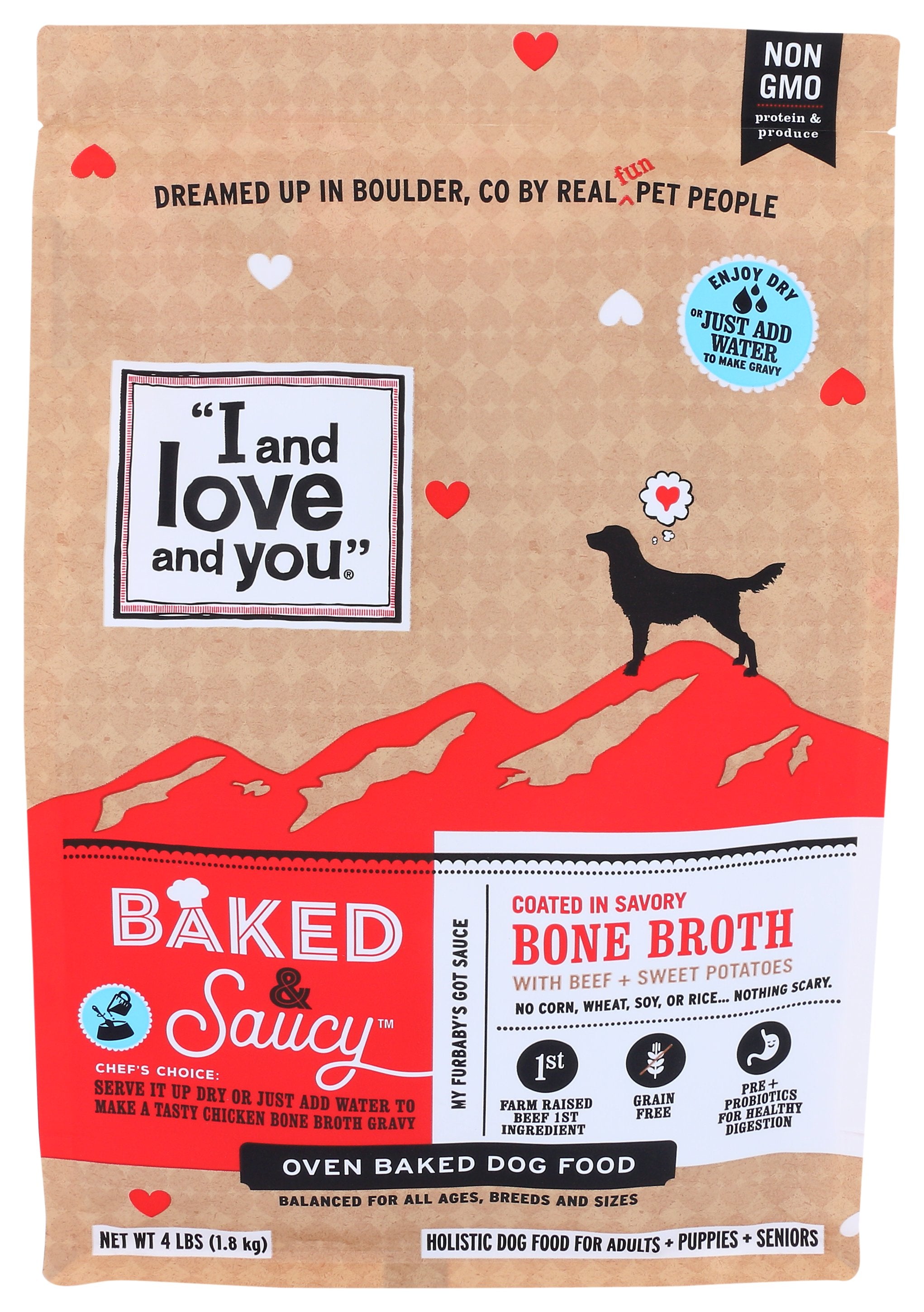 I&LOVE&YOU DOG FOOD BKD SWT POT BEEF - Case of 4