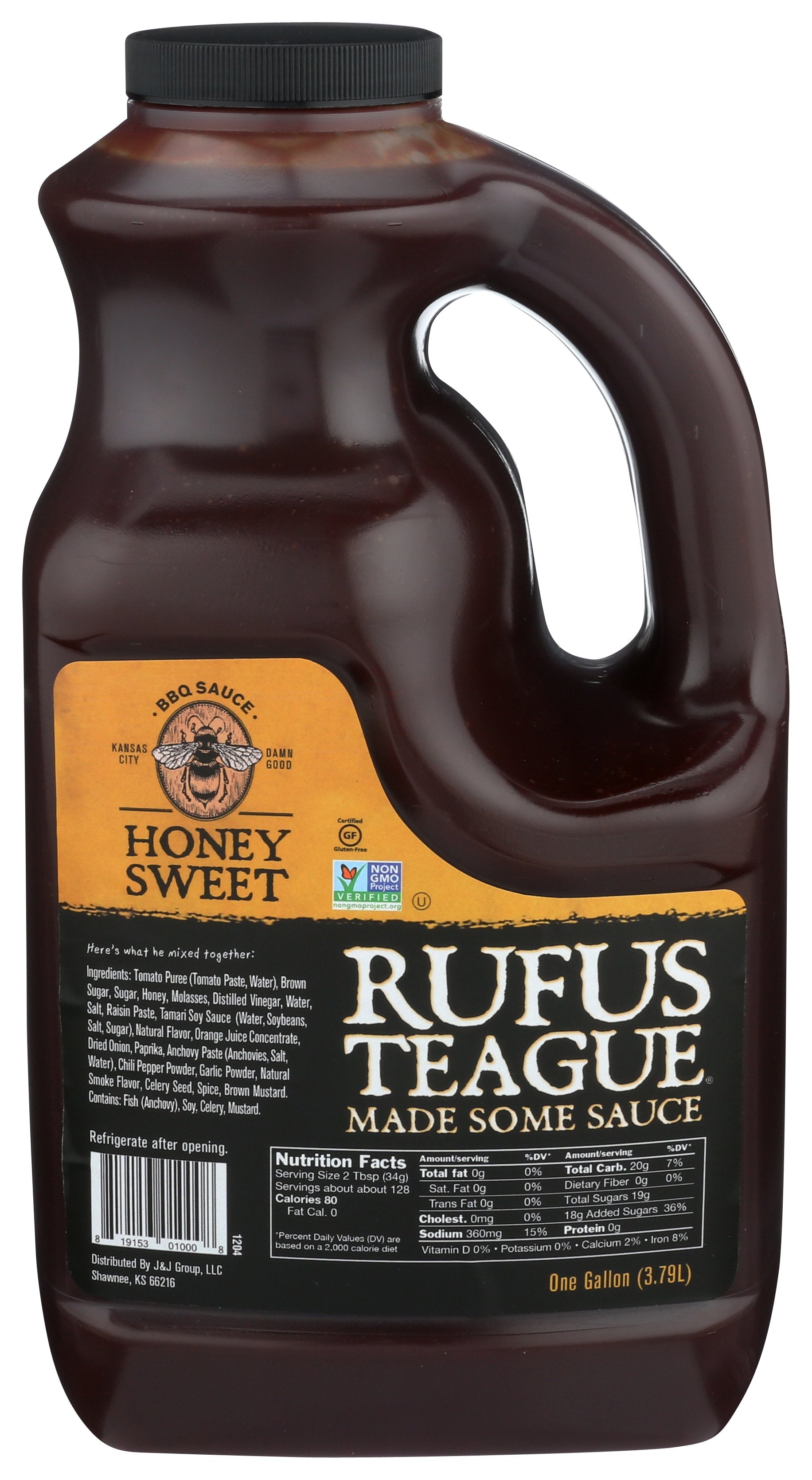 RUFUS TEAGUE SAUCE BBQ HONEY SWEET - Case of 4
