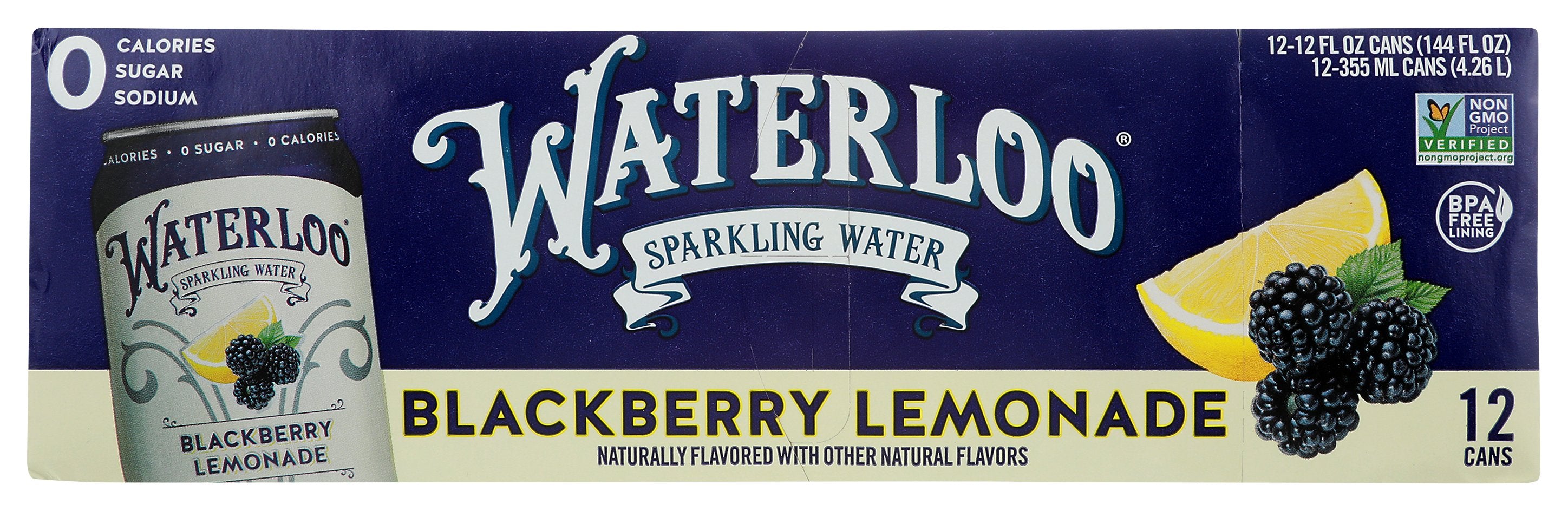 WATERLOO SPARKLING WATER WATER SPRK BLKBRY  1 - Case of 2