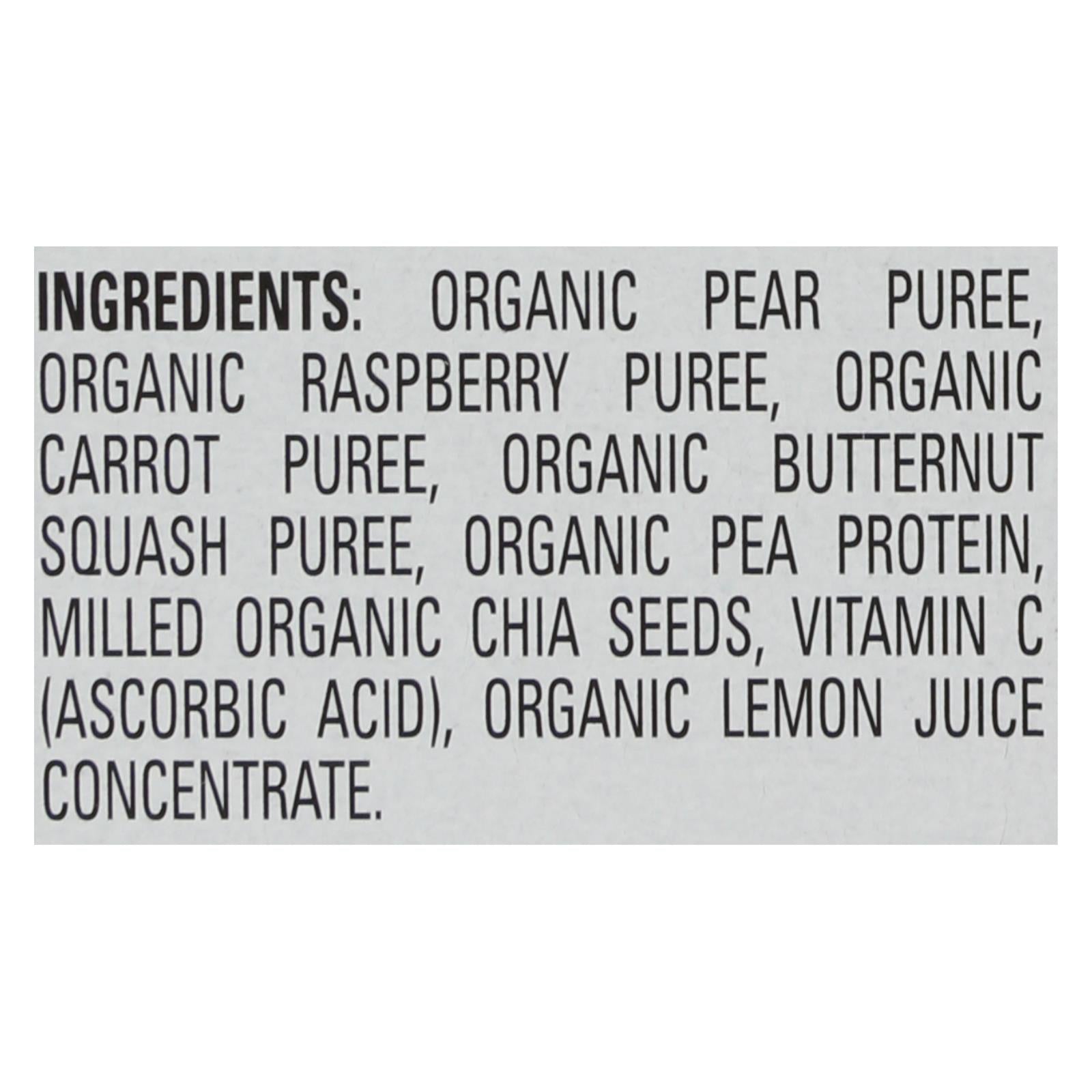 Happy Tot Toddler Food - Organic - Fiber And Protein - Stage 4 - Pear Raspberry Butternut Squash And Carrot - 4 Oz - Case Of 16