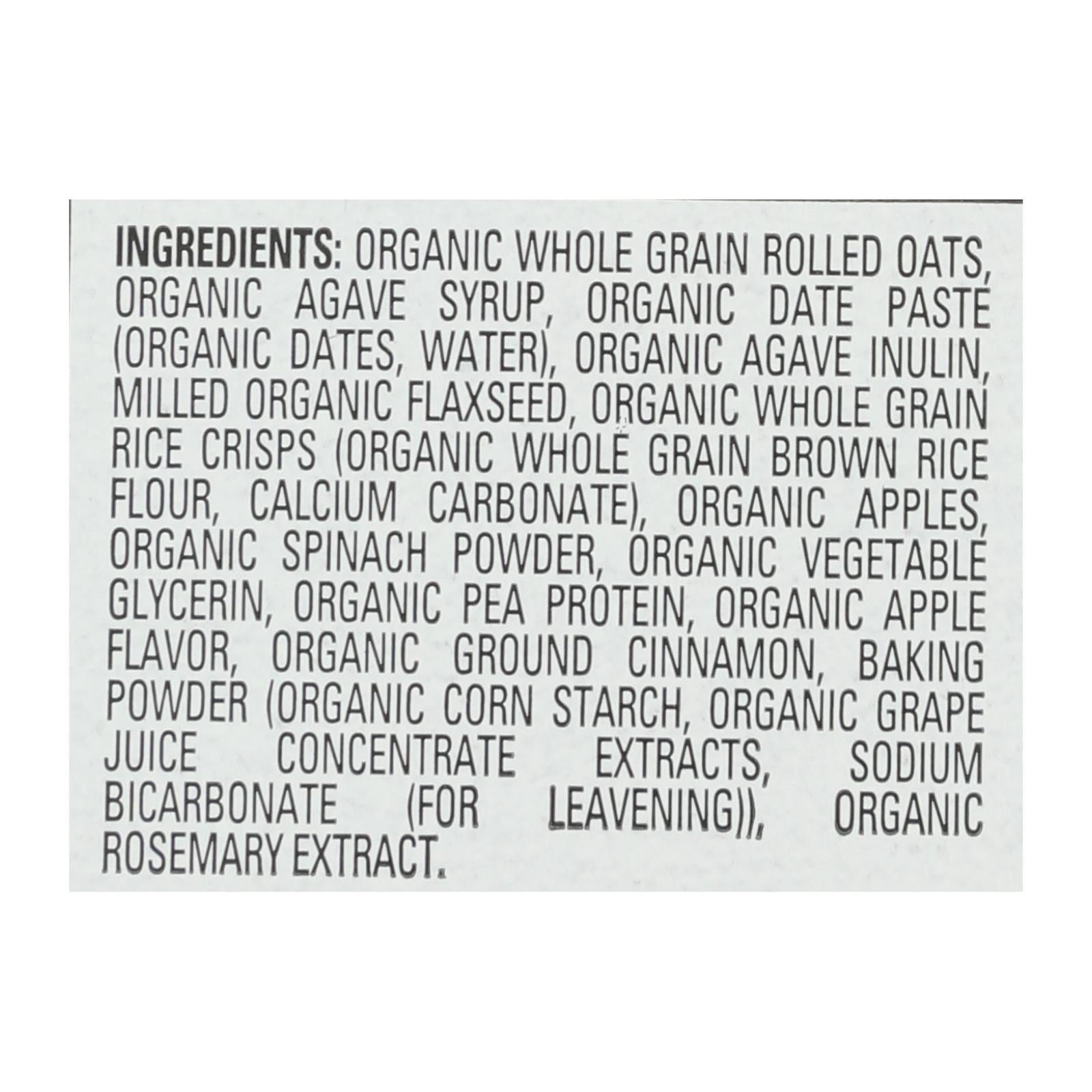 Happy Tot Soft Baked Oat Bar Organic Apples & Spinach  - Case of 6 - 5/.88OZ