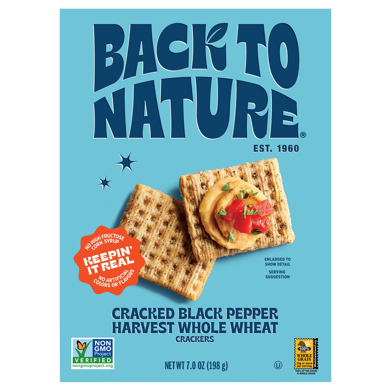 Back To Nature - Crkrs Hrvst Blkppr Whlwht - CS of 12-7 OZ