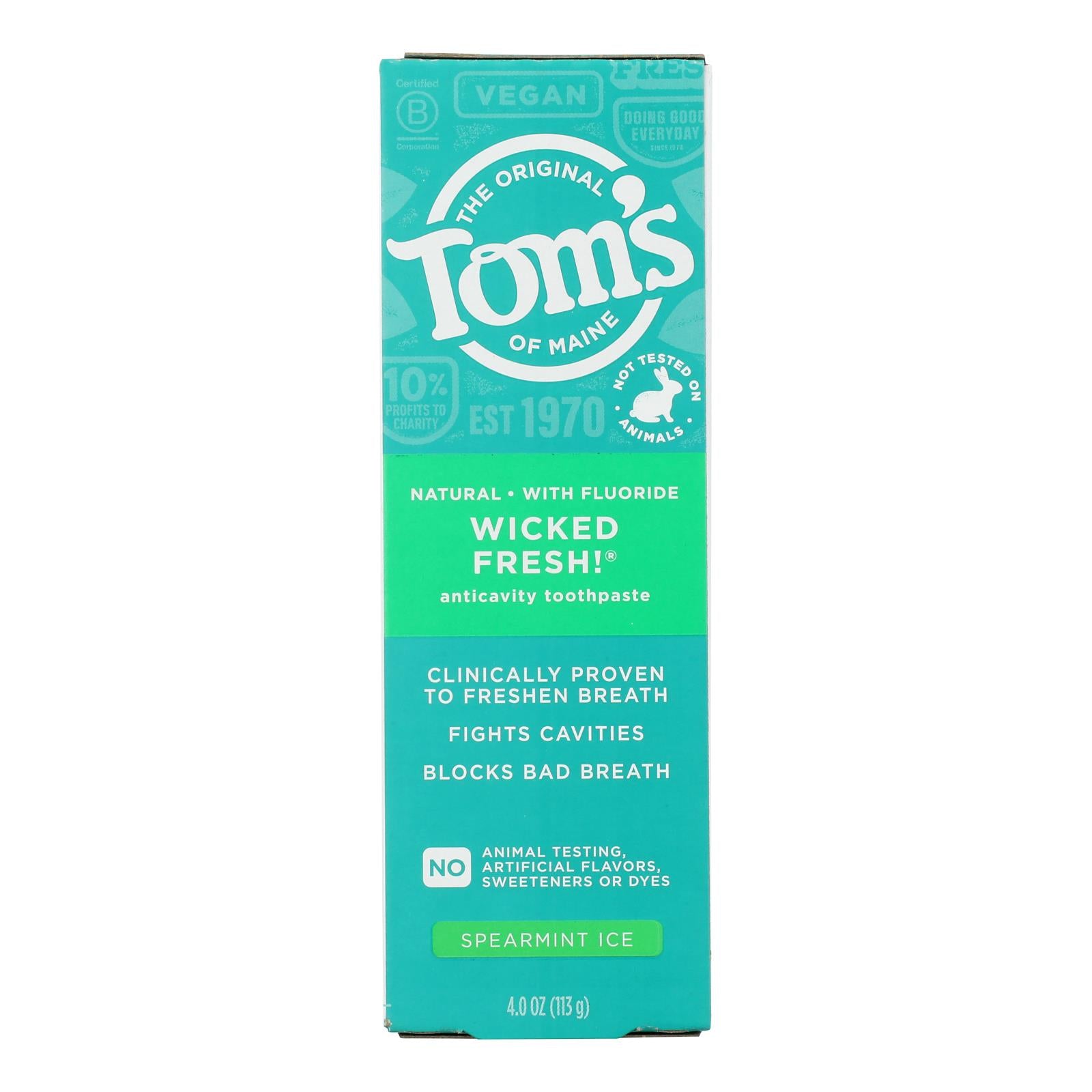 Tom's Of Maine - Tp Wicked Frsh Sprmnt Ice - CS of 6-4 OZ