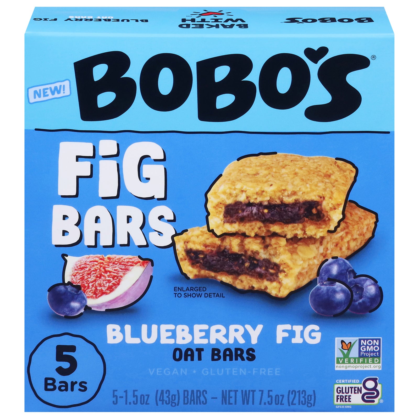 Bobo's Oat Bars - Fig Bar Blueberry - CS of 6-5/1.5 OZ