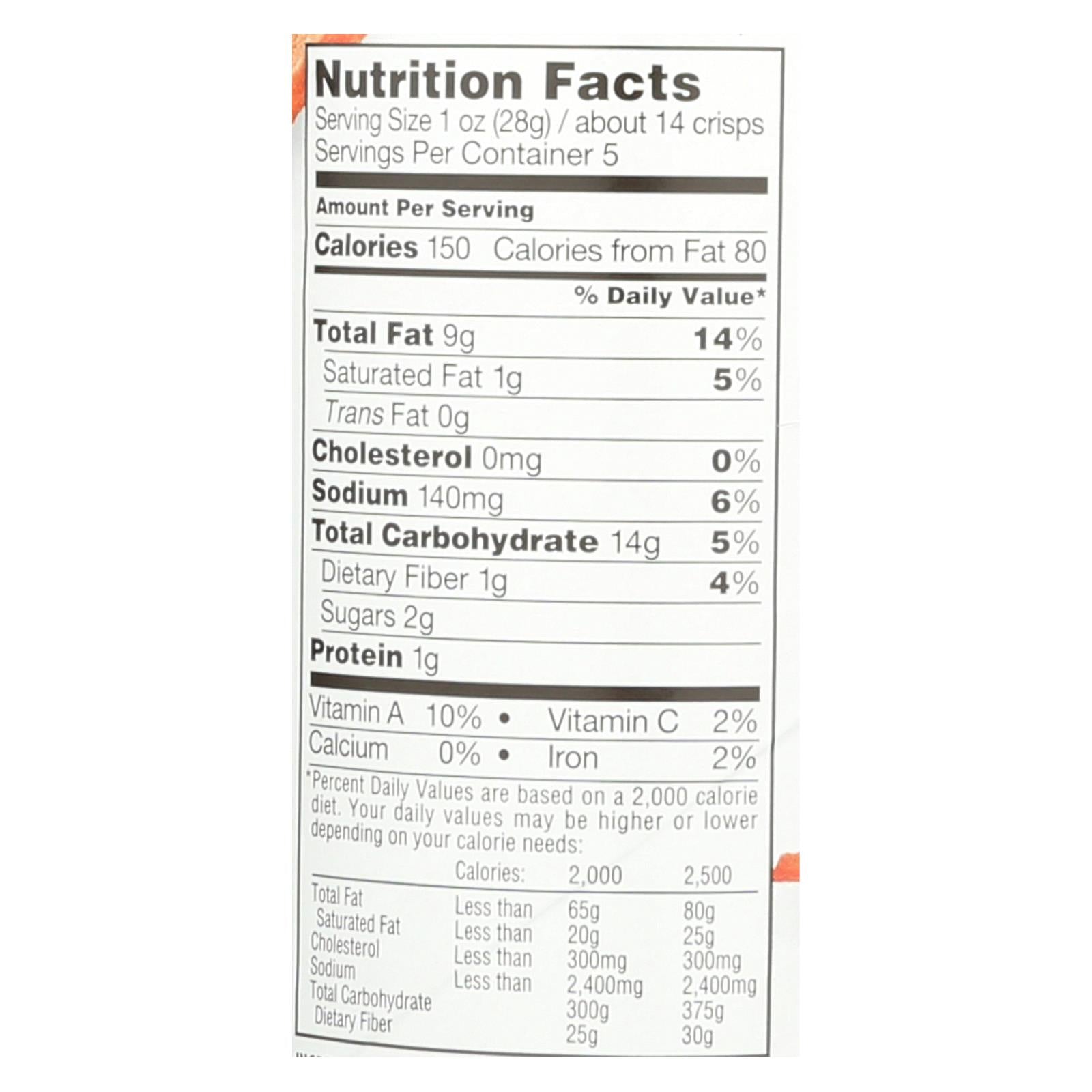 Sensible Portions BBQ Garden Veggie Chips - Case of 12 - 5 OZ
