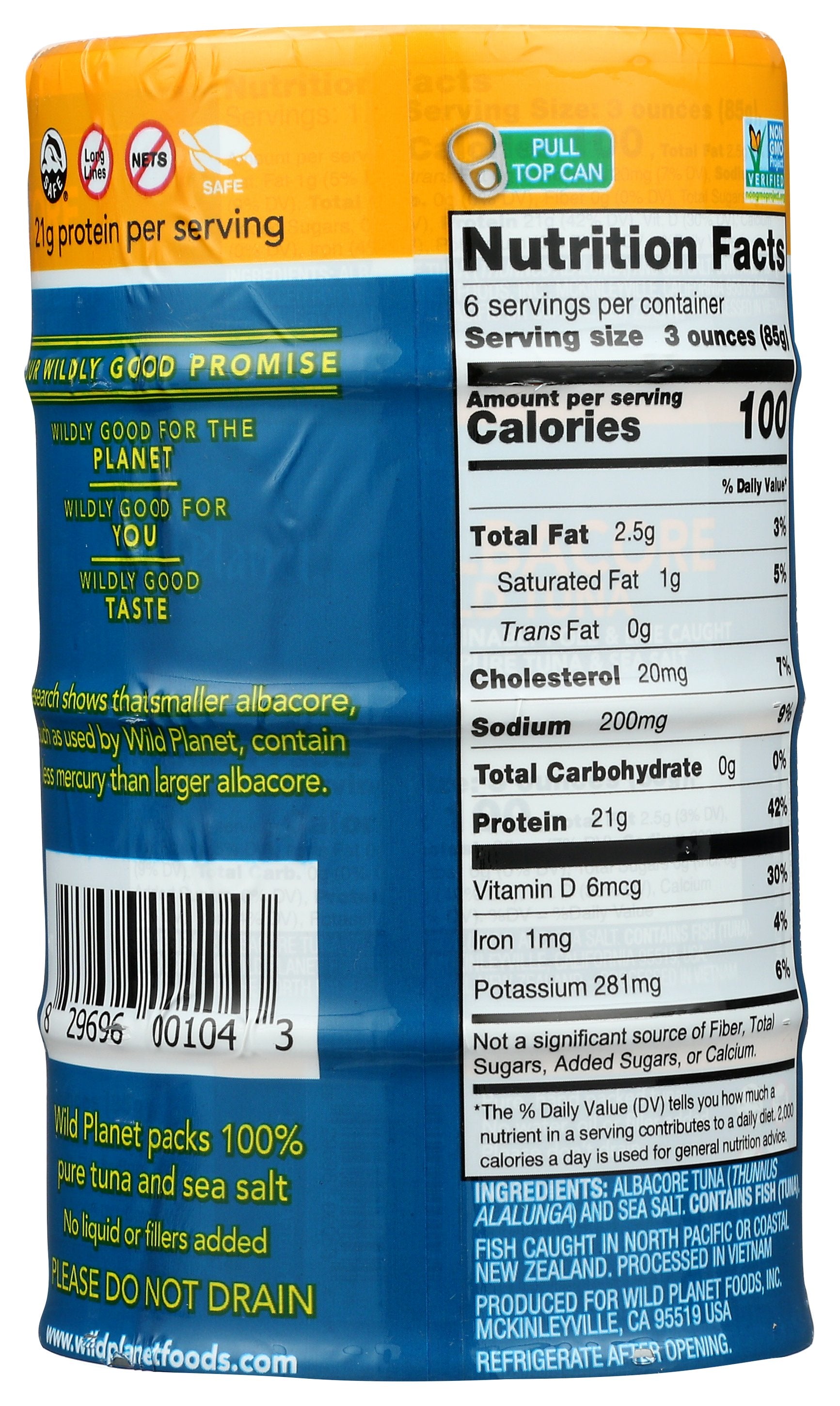 WILD PLANET TUNA WILD ALBACORE 4PK ST - Case of 12