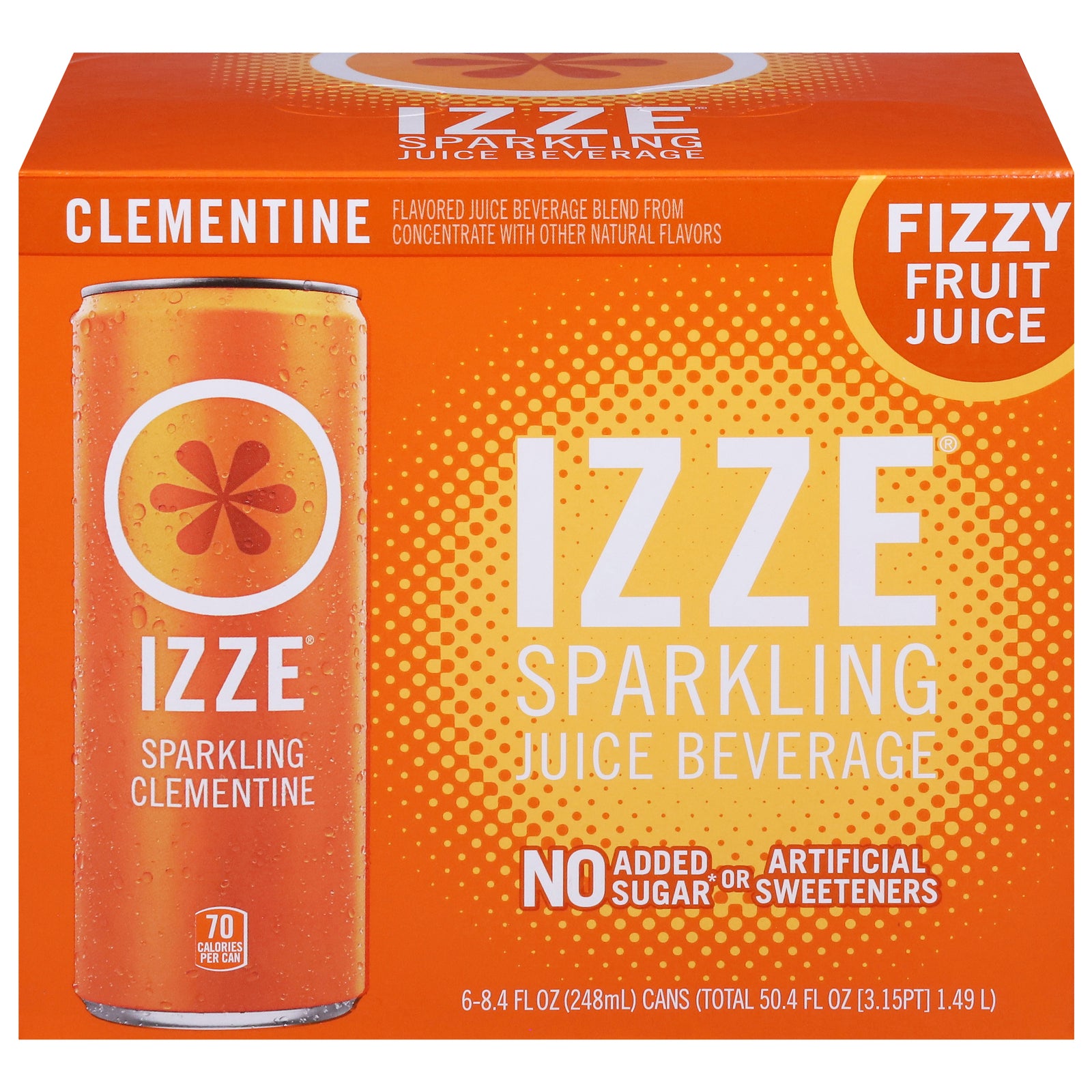 Izze - Can Sparkling Clementine - CS of 4-6/8.4 FZ
