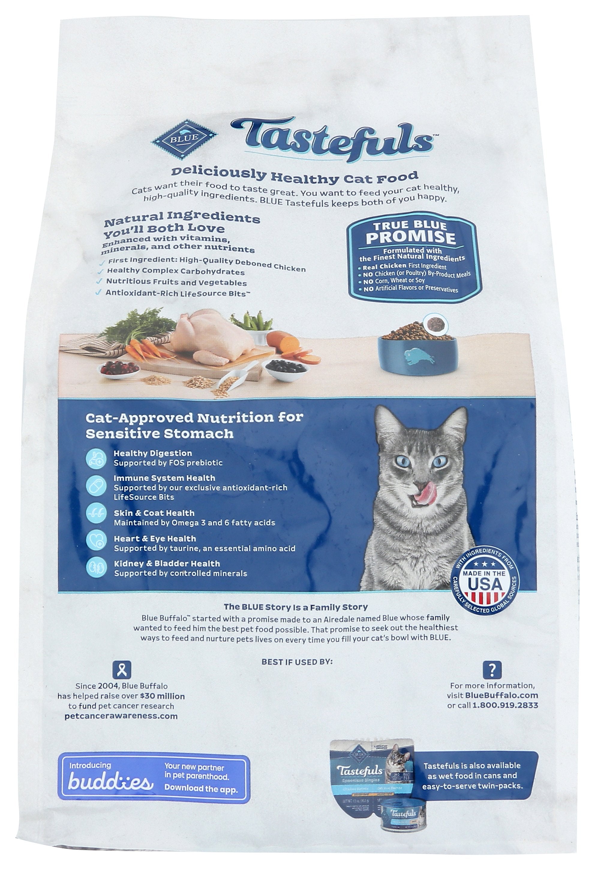 BLUE BUFFALO CAT FOOD ADULT SENSITIVE - Case of 5