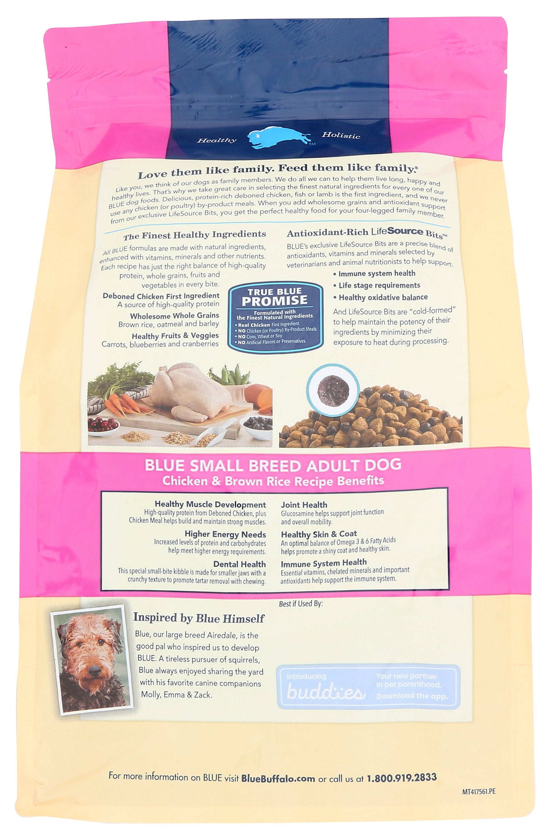 BLUE BUFFALO FOOD DOG ADLT CHKN SM BRD - Case of 3