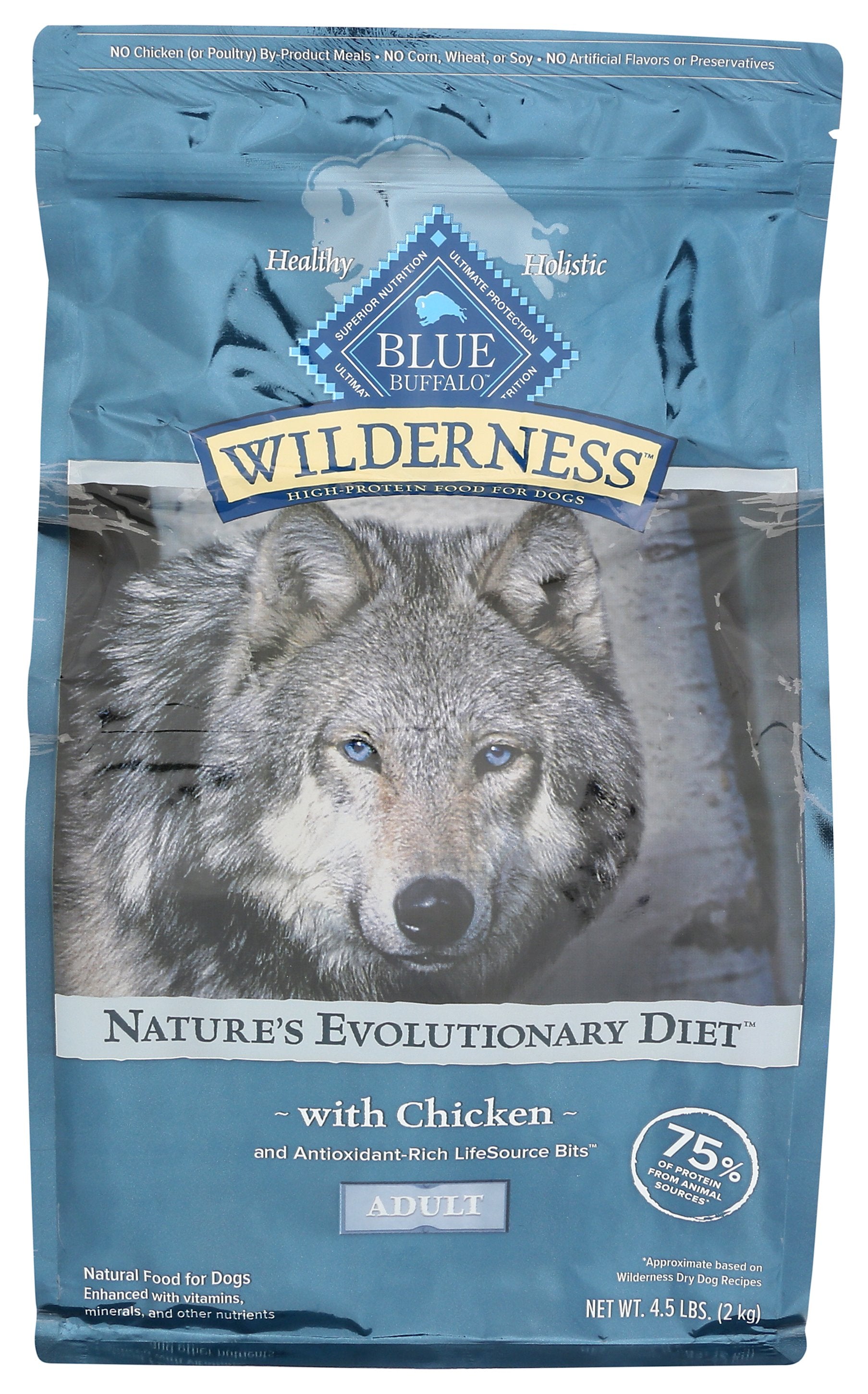 BLUE BUFFALO DOG FOOD WLDRNSS ADLT CHKN - Case of 3