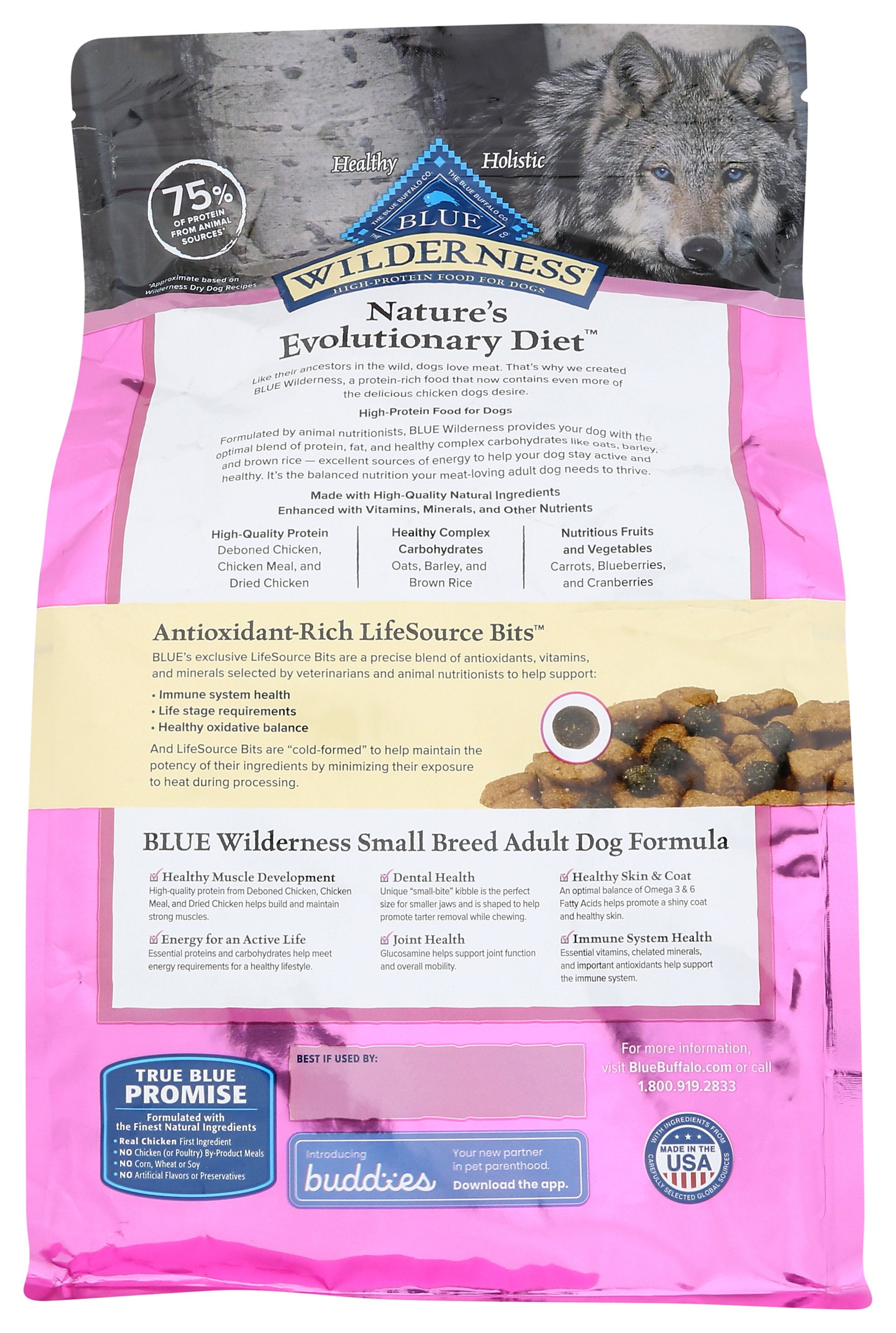 BLUE BUFFALO DOG FOOD SM BRD ADLT CHC - Case of 3