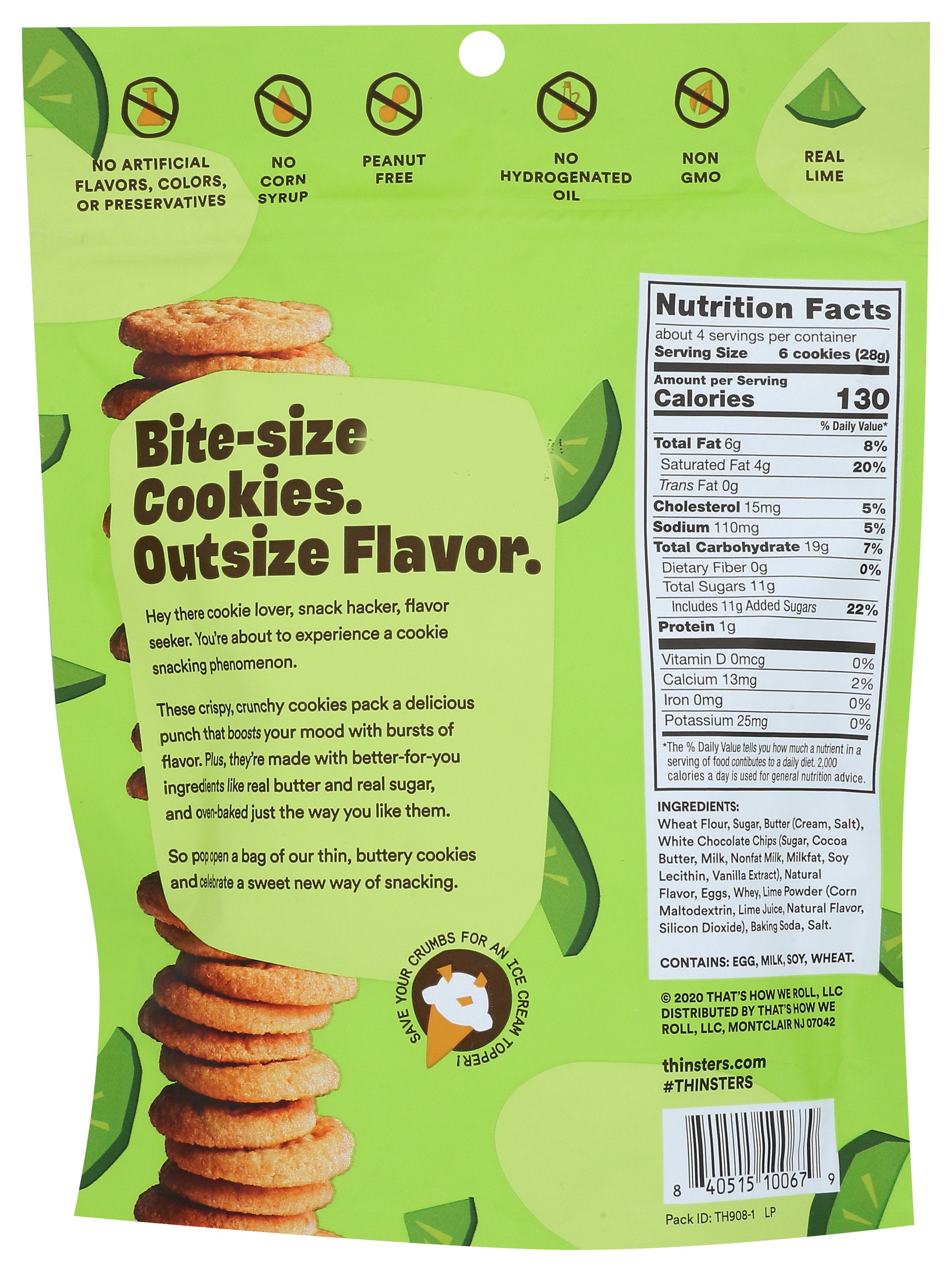 THINSTERS COOKIE THIN KEY LIME PIE - Case of 12