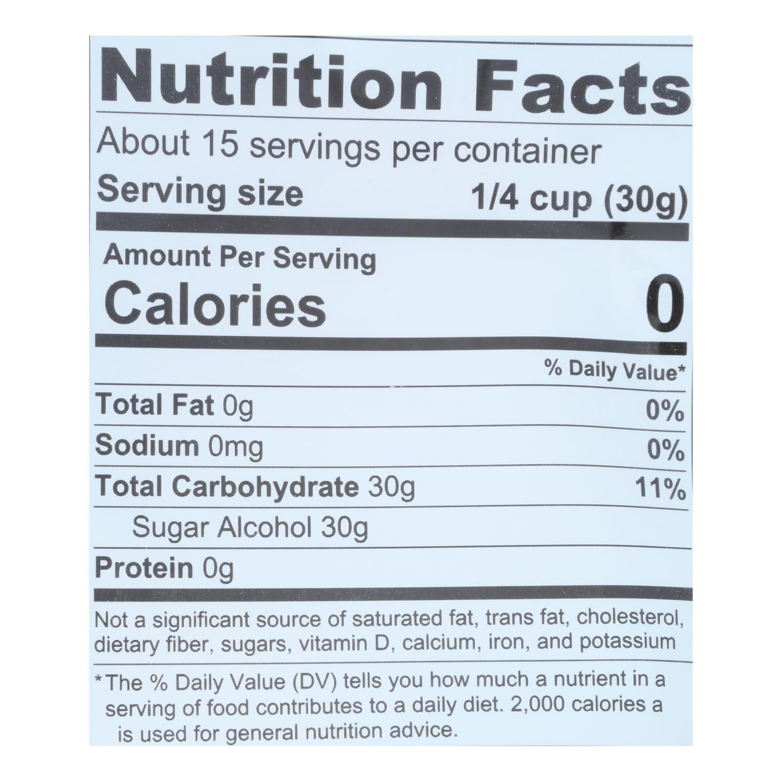 Lakanto Powdered Monkfruit Sweetener With Erythritol  - Case Of 8 - 1 Lb