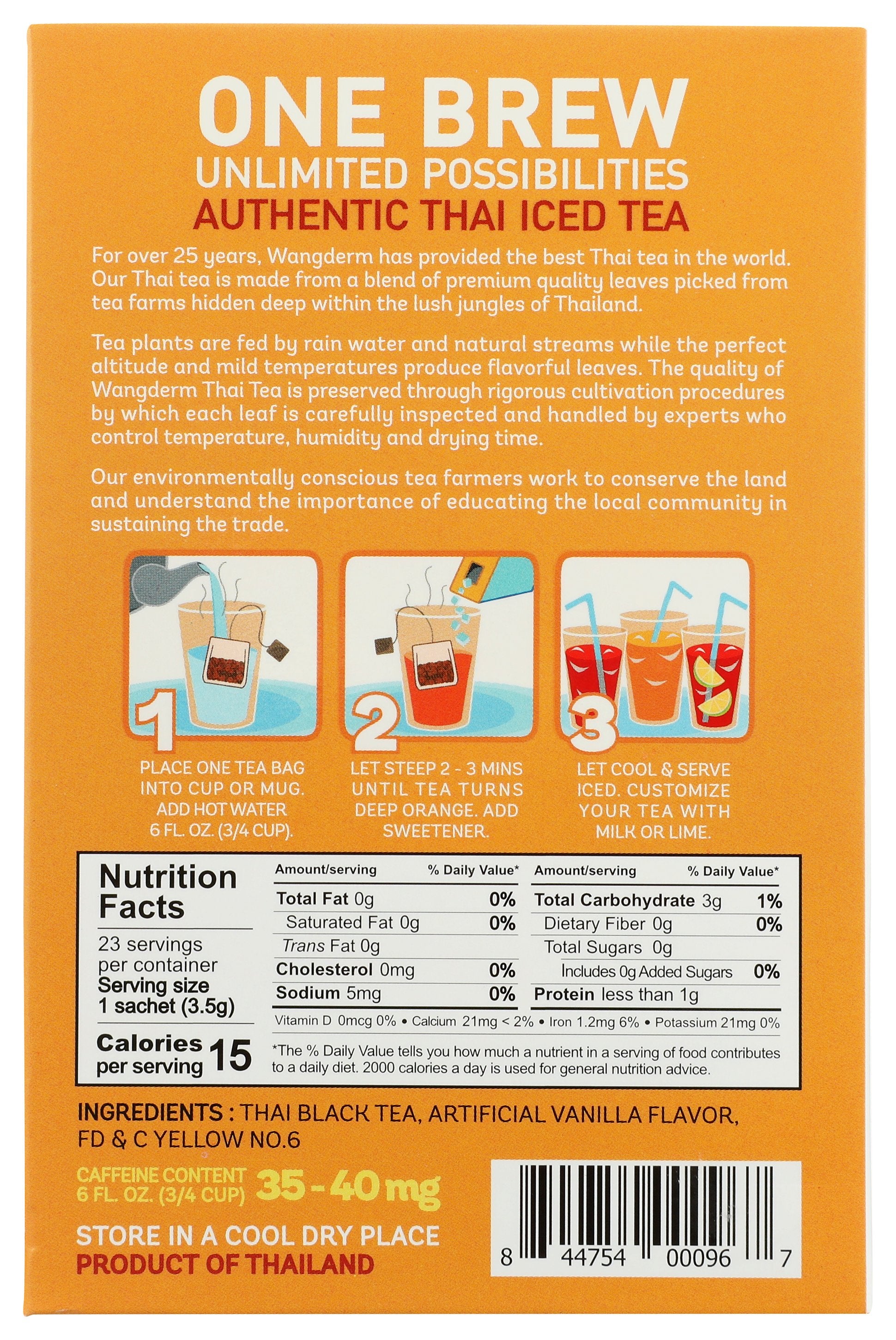 WANGDERM TEA ICED THAI ATHNTC - Case of 12