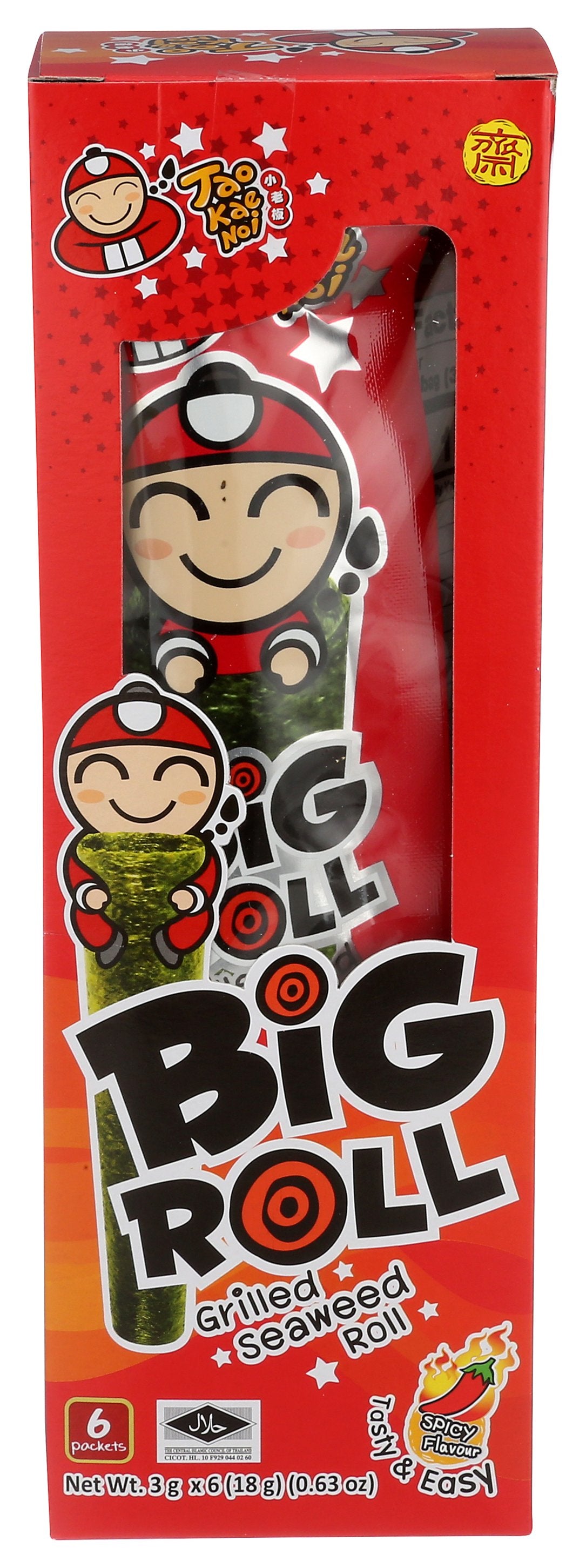 TAOKAENOI USA SEAWEED GRLD SPCY BR 6PC - Case of 12