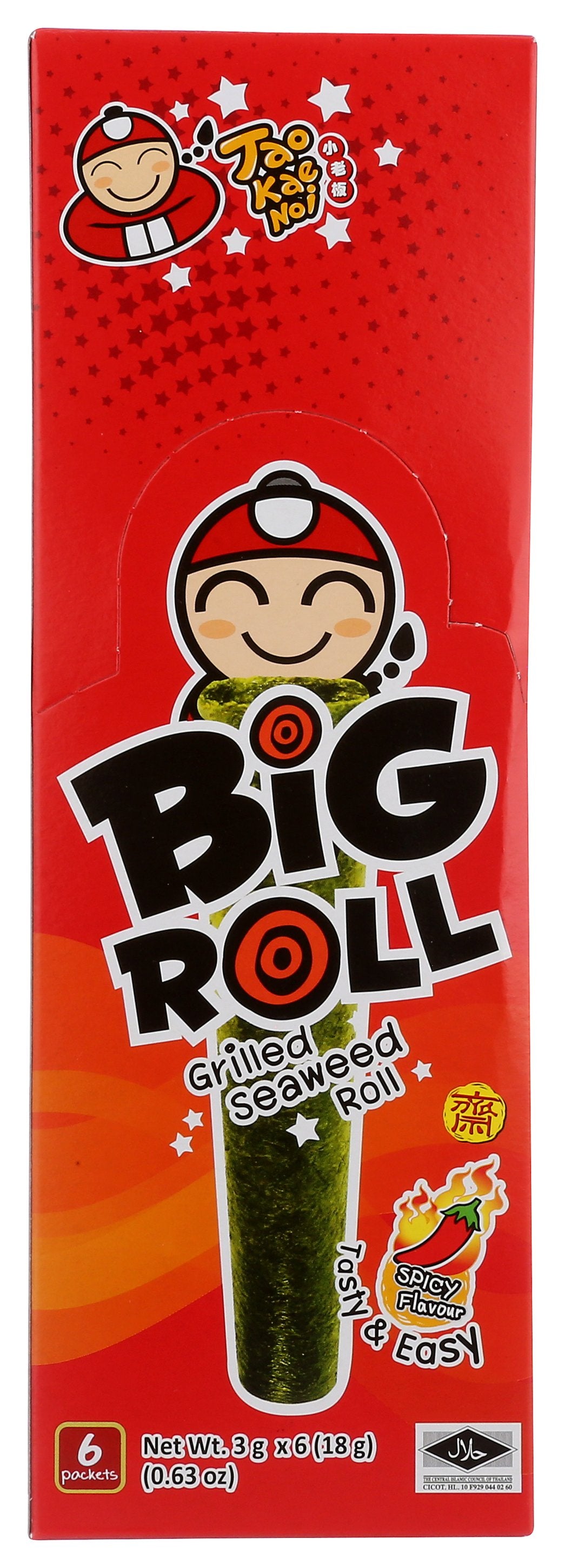 TAOKAENOI USA SEAWEED GRLD SPCY BR 6PC - Case of 12