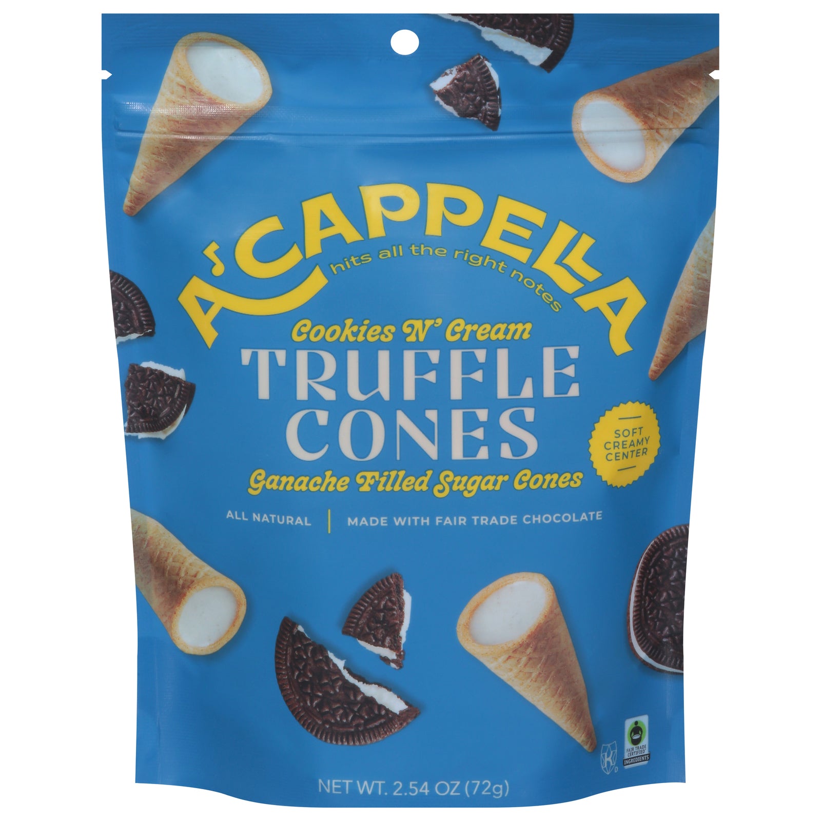 Acappella - Cones Cky N Crm Truffle - CS of 6-2.54 OZ