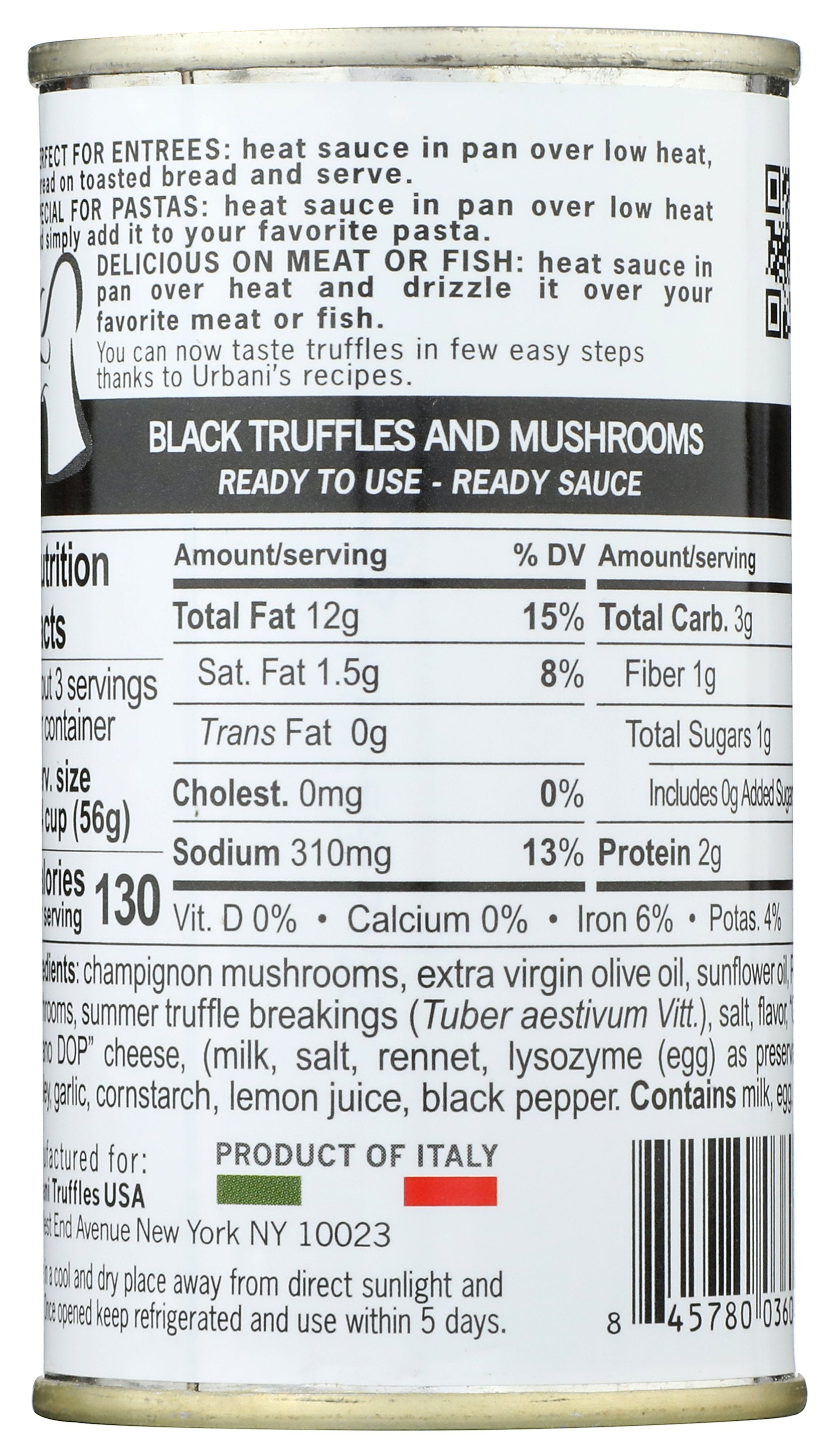 URBANI TRUFFLES SAUCE MUSHRM BLK TRUFFLE - Case of 6