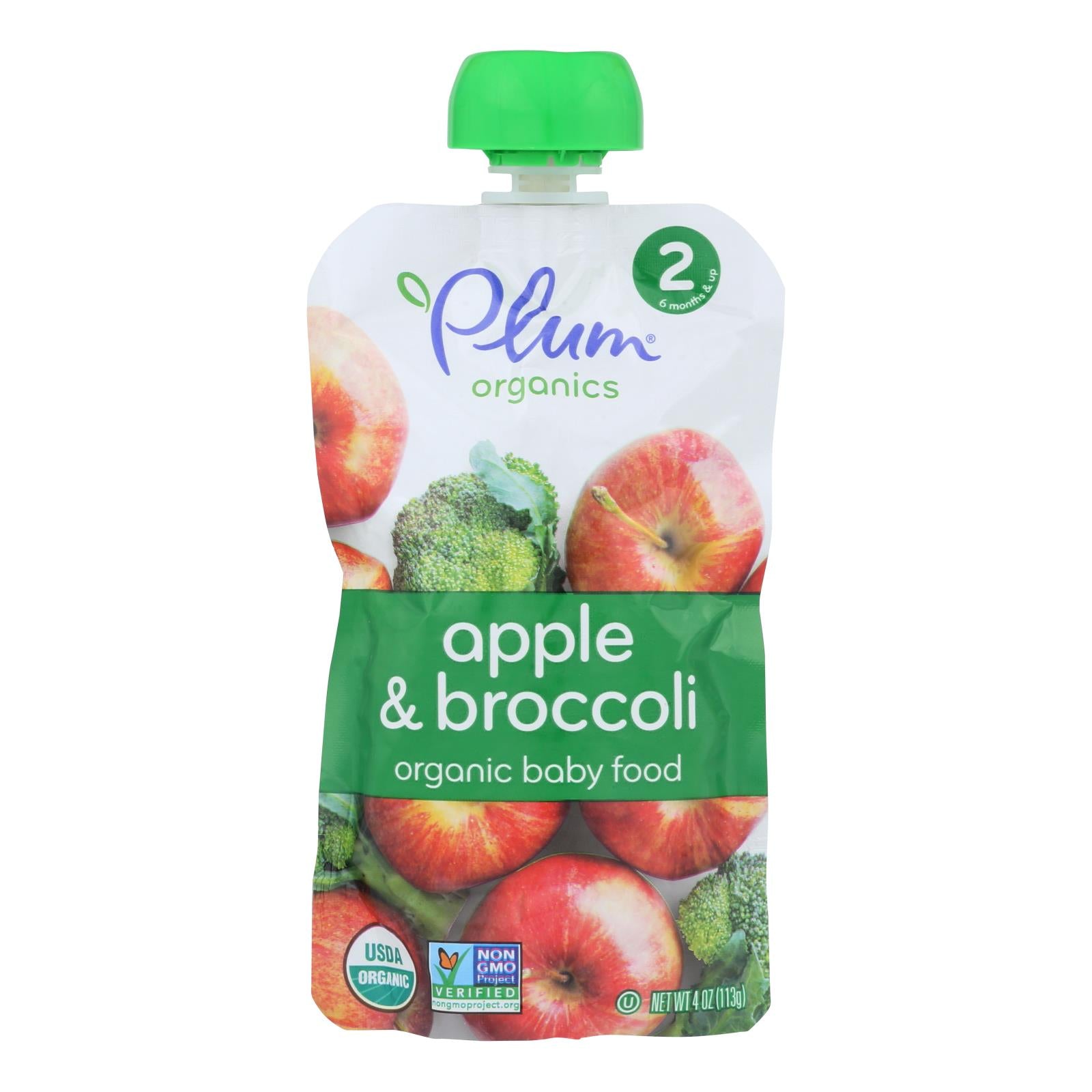 Plum Organics - Baby Fd Og2 Broc Apl - CS of 12-4 OZ